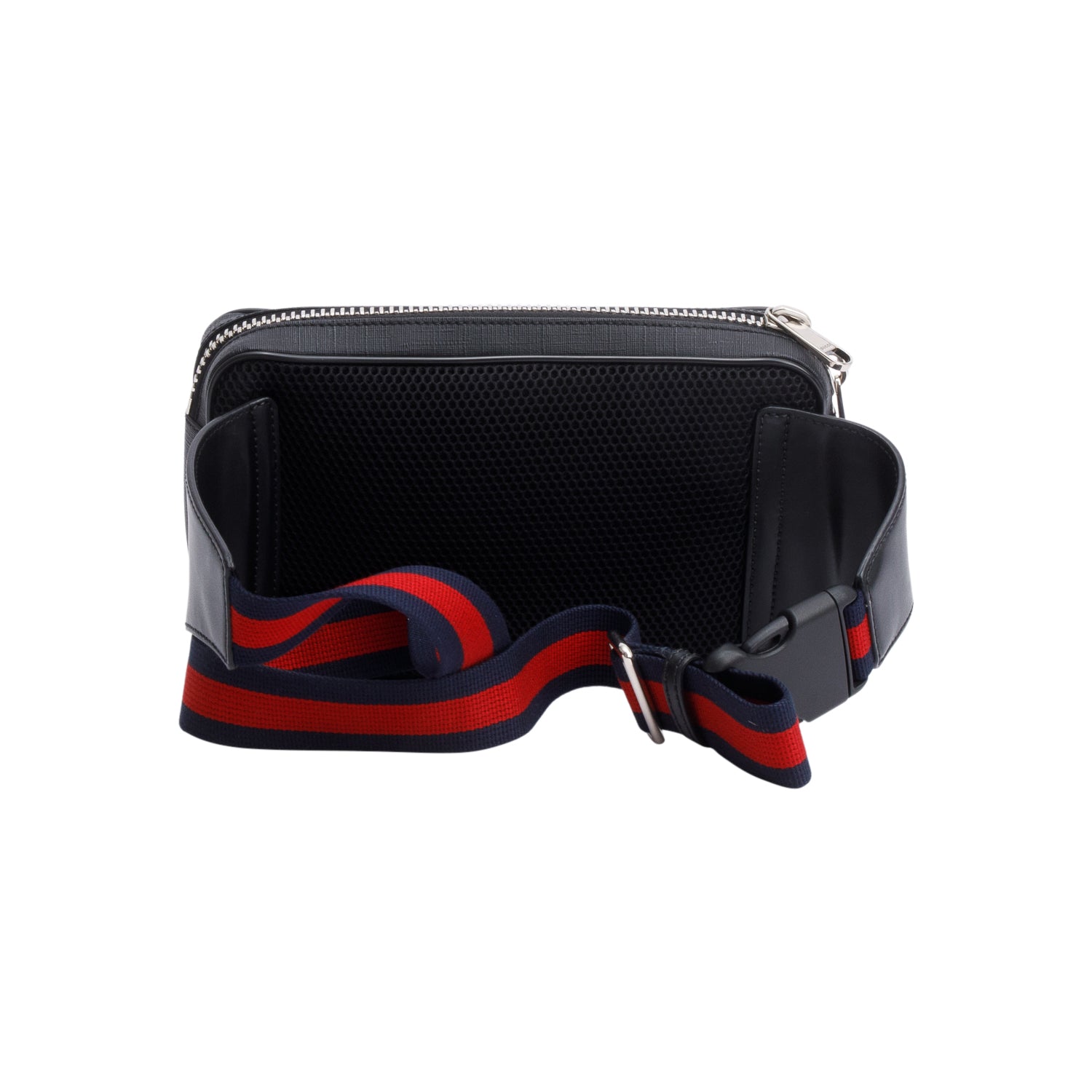 Gucci Black GG Supreme Belt Bag with Zip Pocket w/ Box