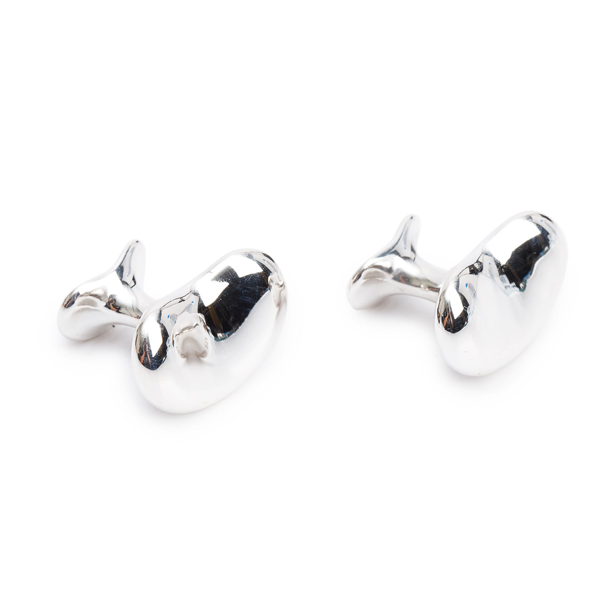 Tiffany & Co. Elsa Peretti Sterling Silver Bean Cufflinks