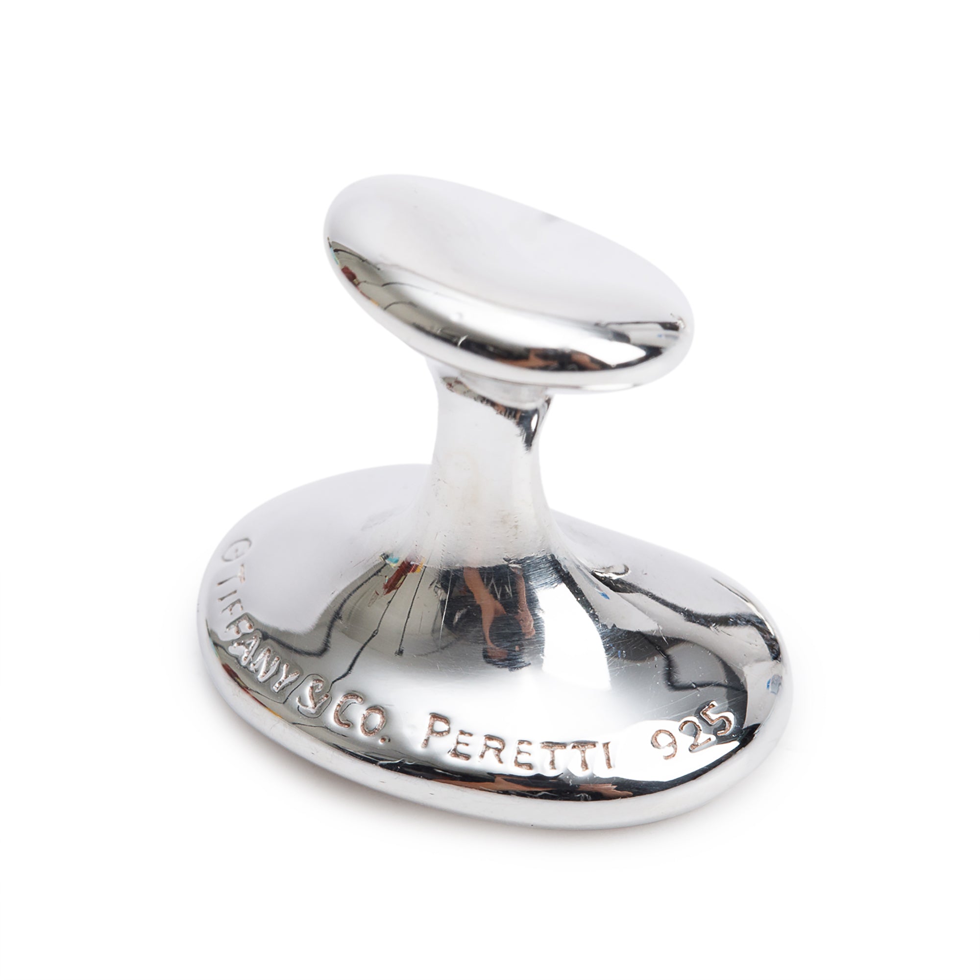 Tiffany & Co. Elsa Peretti Sterling Silver Bean Cufflinks