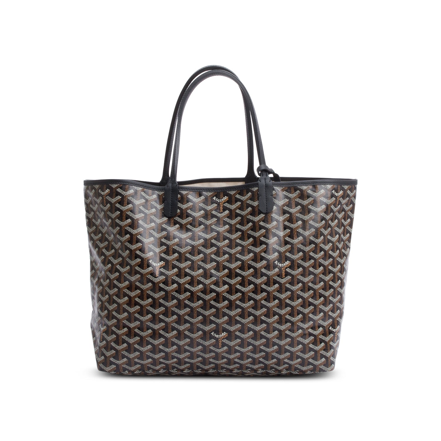 Goyard 2024 Black Monogram Canvas Saint Louis Tote PM w/ Pouch & Receipt