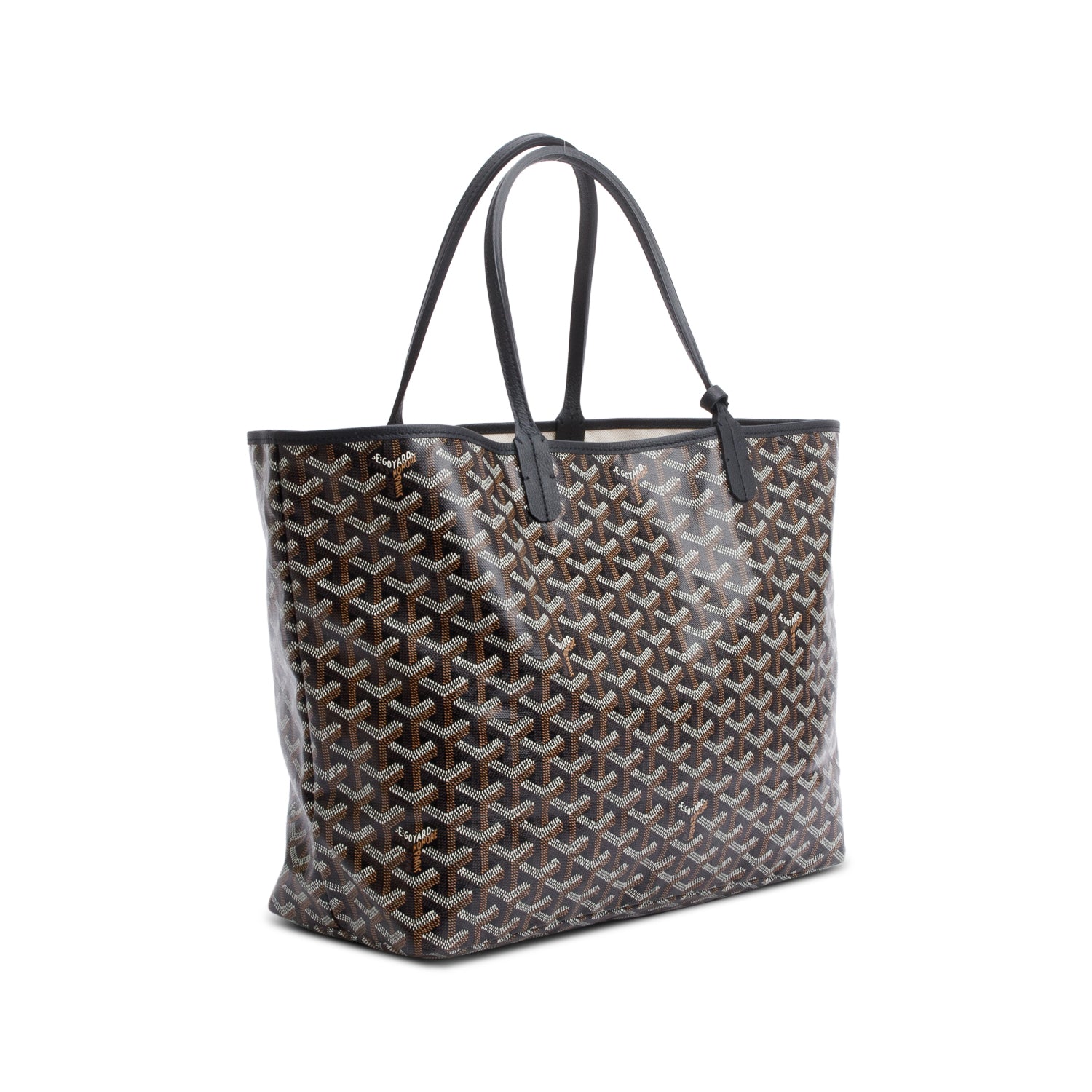 Goyard 2024 Black Monogram Canvas Saint Louis Tote PM w/ Pouch & Receipt