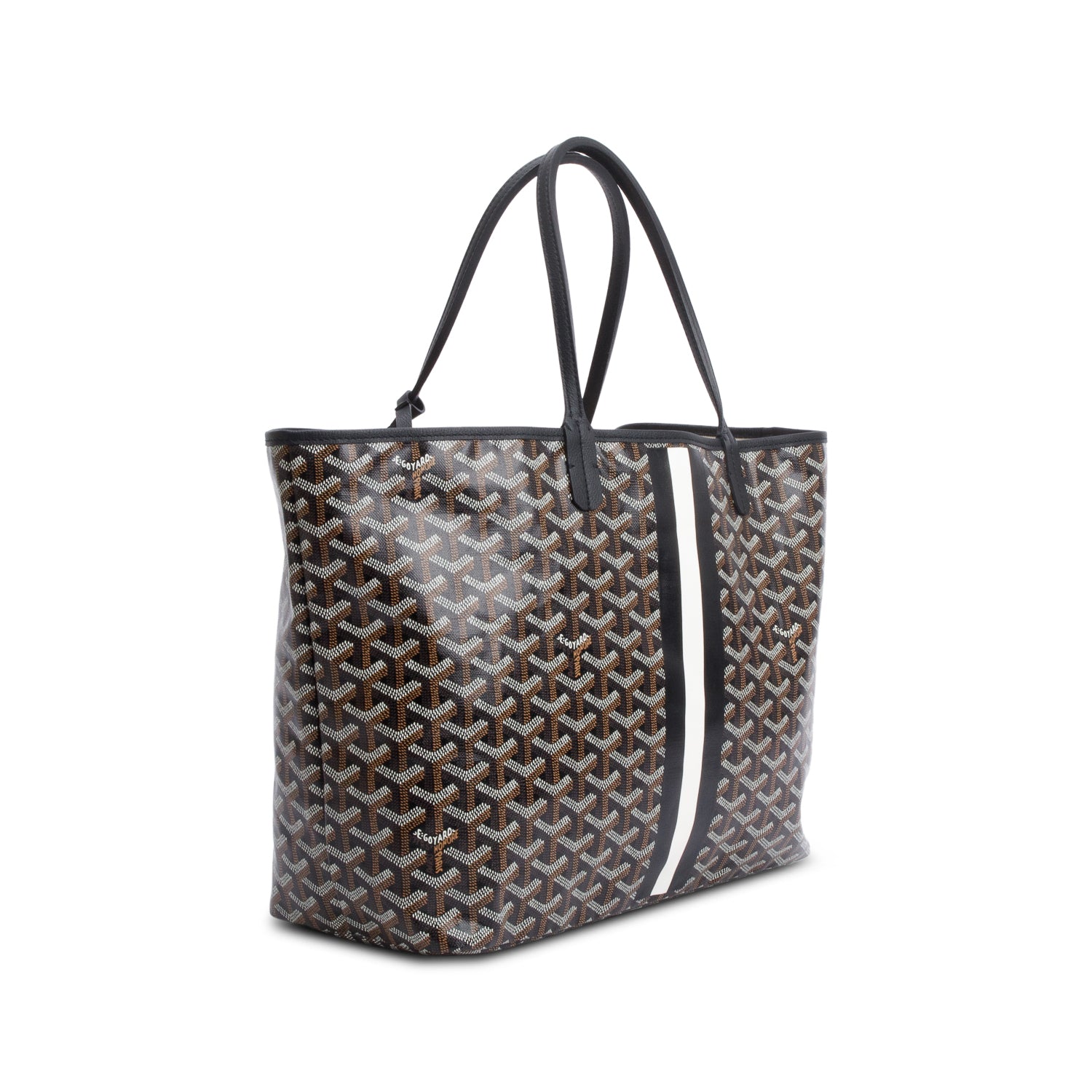 Goyard 2024 Black Monogram Canvas Saint Louis Tote PM w/ Pouch & Receipt
