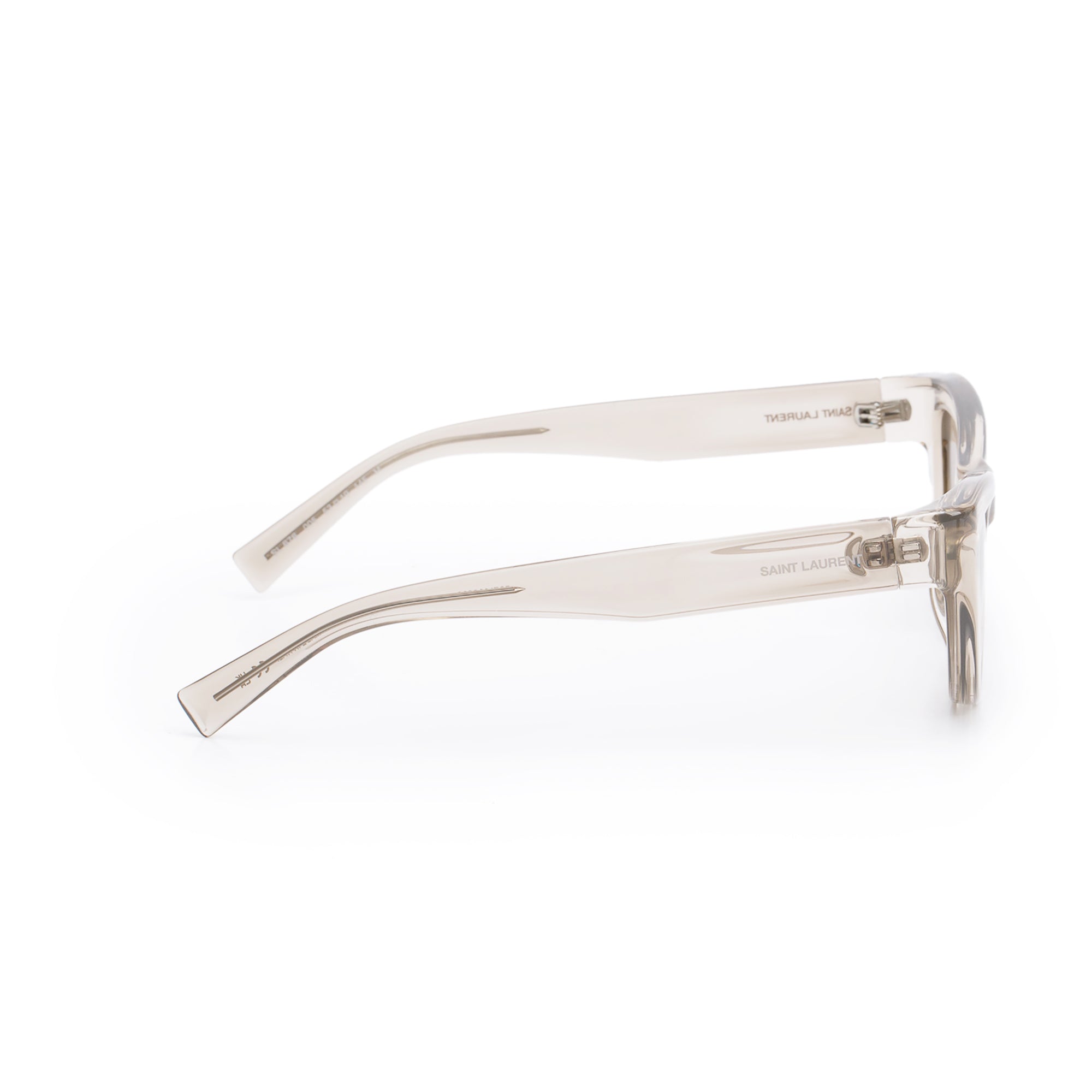 Saint Laurent SL 676 Grey Transparent Acetate Cat Eye Sunglasses w/ Case