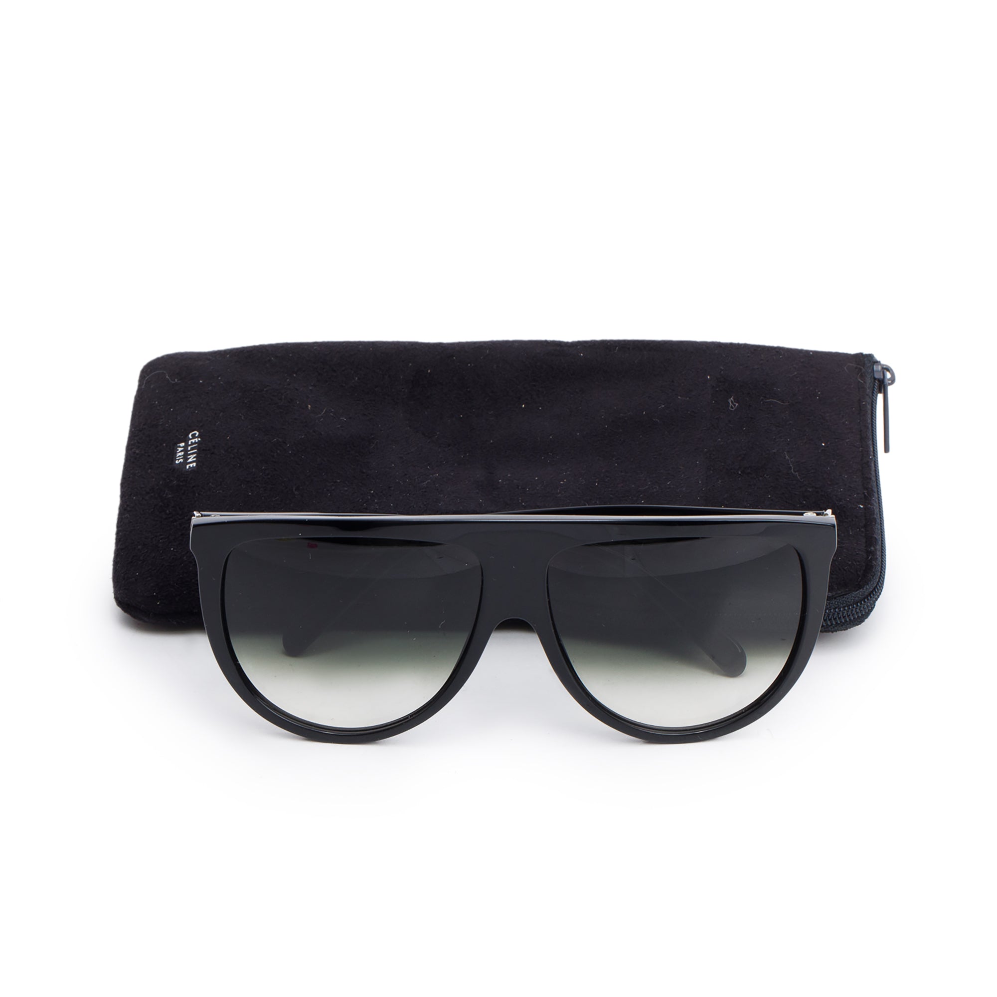 Celine CL41435/S Black Acetate Wayfarer Sunglasses w/ Case