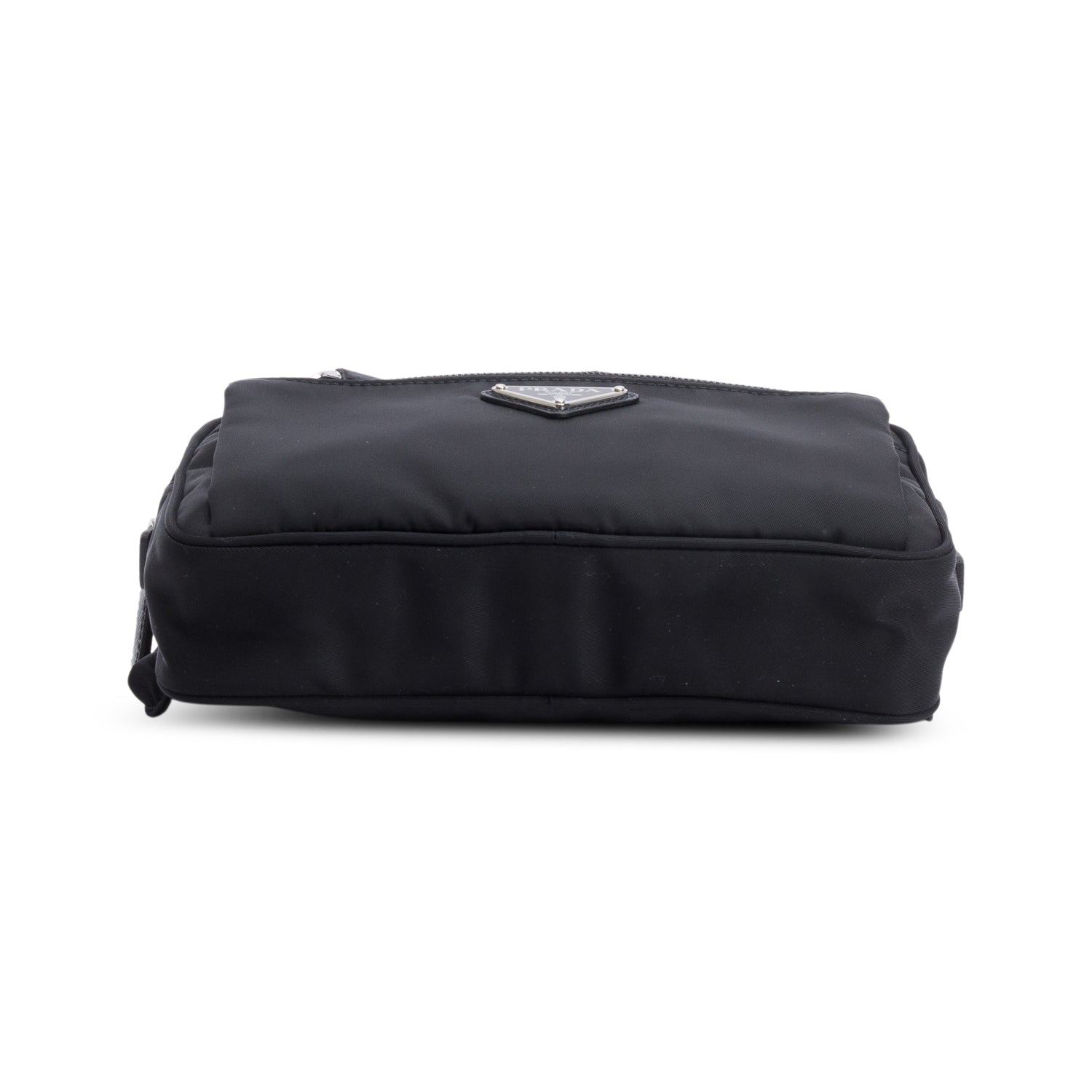 Prada Black Re-Nylon & Saffiano Leather Belt Bag