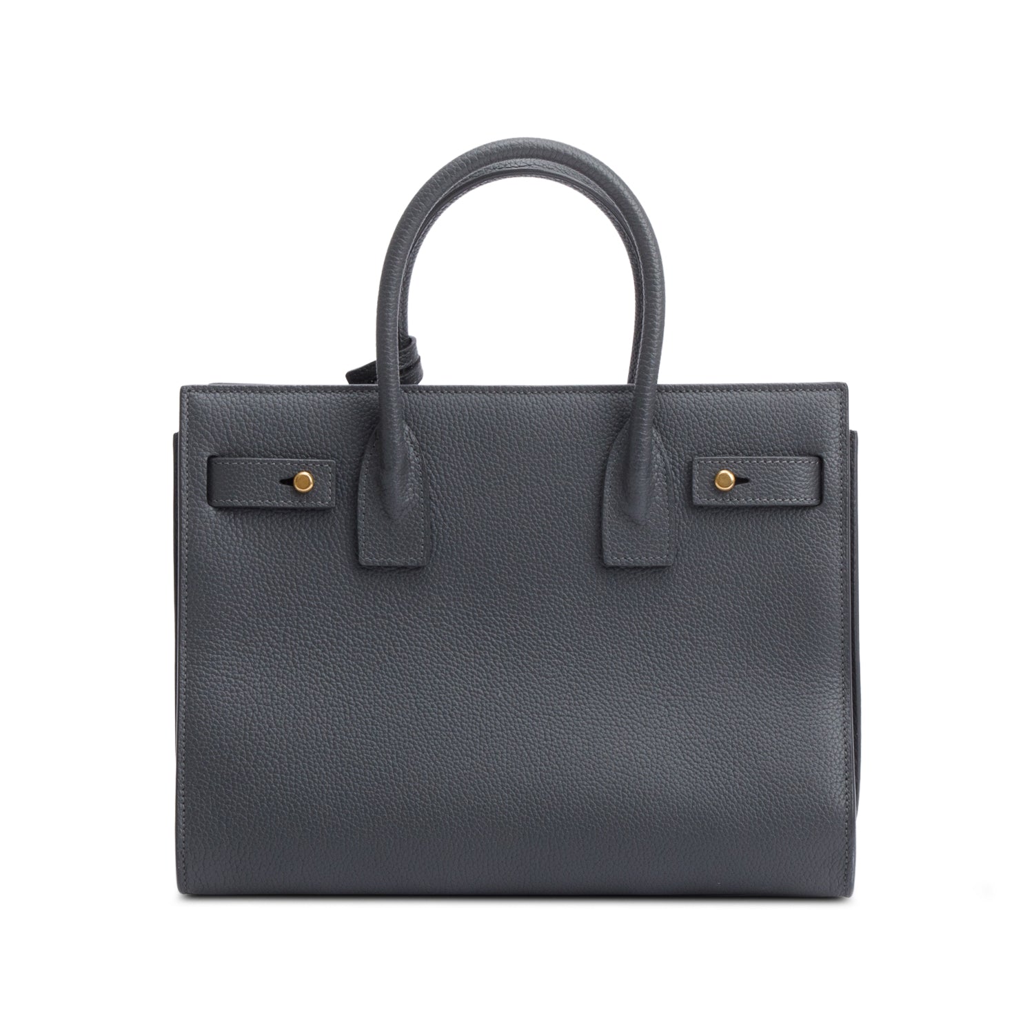 Saint Laurent 2022 Grey Grained Leather Baby Sac De Jour w/ Strap