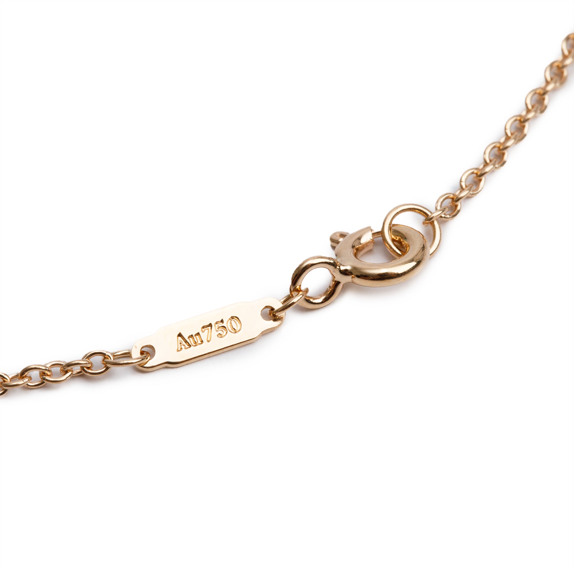 Tiffany & Co. 18k Rose Gold Diamond Knot Pendant Necklace w/ Box