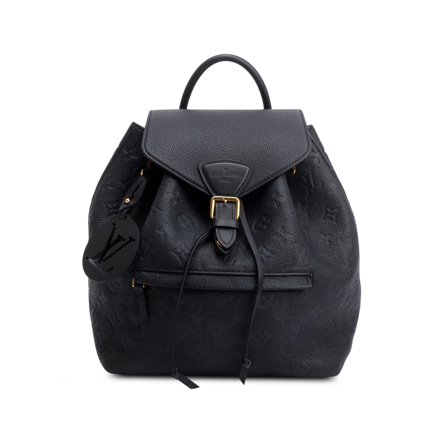 Louis Vuitton 2021 Black Monogram Empreinte Montsouris Backpack