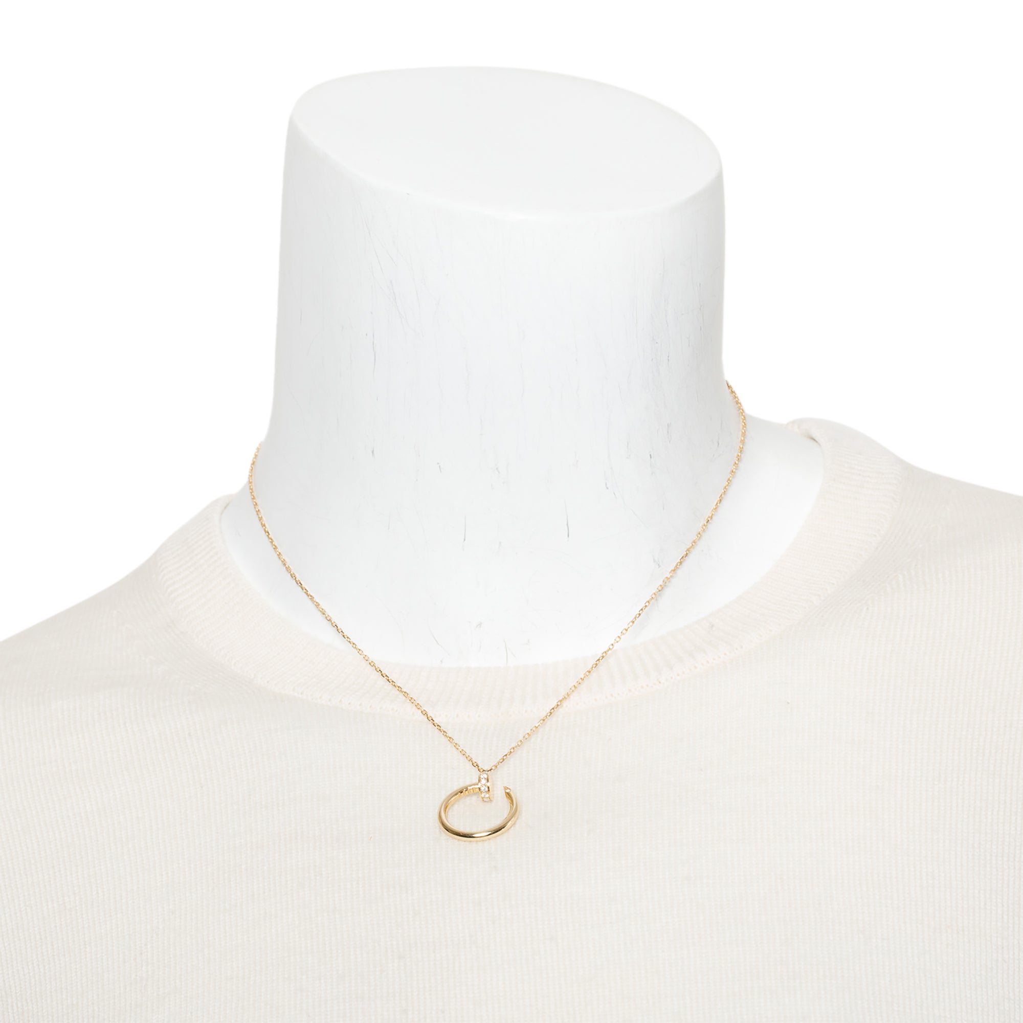 Cartier 2024 18k Yellow Gold Diamond Juste Un Clou Pendant Necklace w/ Box, Receipt & Certificate