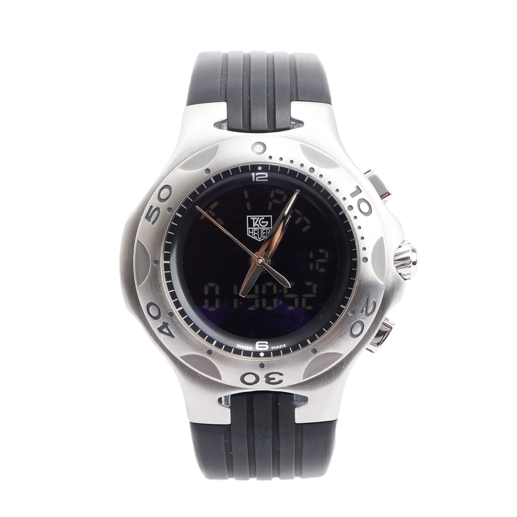 Tag Heuer Stainless Steel Kirium Formula 1 40 MM Chronograph Digital Quartz Watch CL111A-0