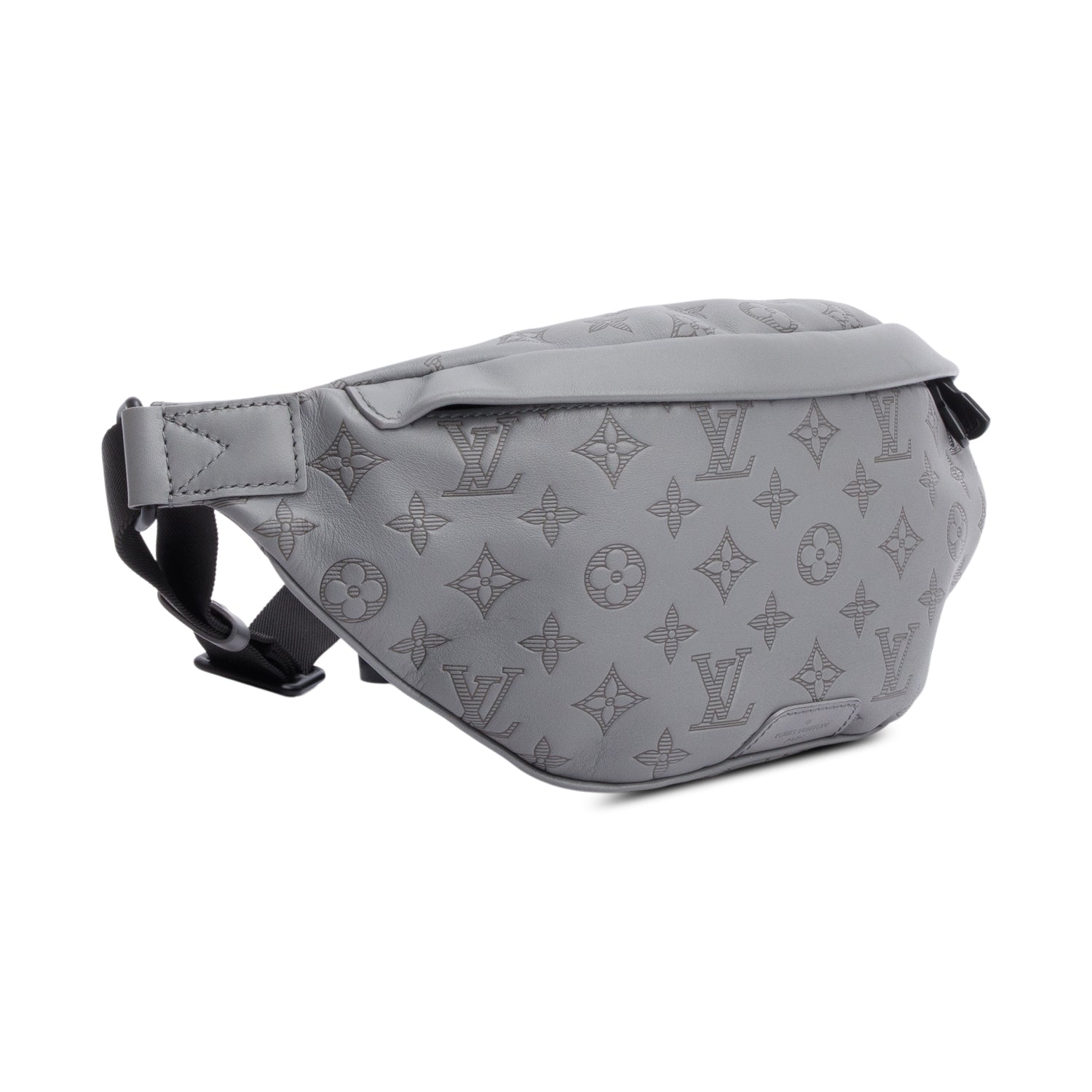 Louis Vuitton Grey Monogram Shadow Calfskin Leather Discovery Bumbag PM