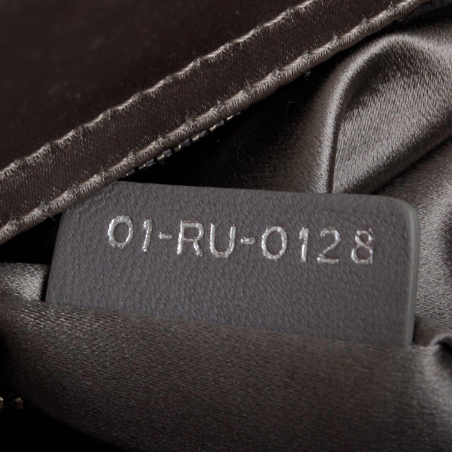 Christian Dior Grey Cannage Satin Crystal Embellished Mini Lady Dior Bag w/ Strap