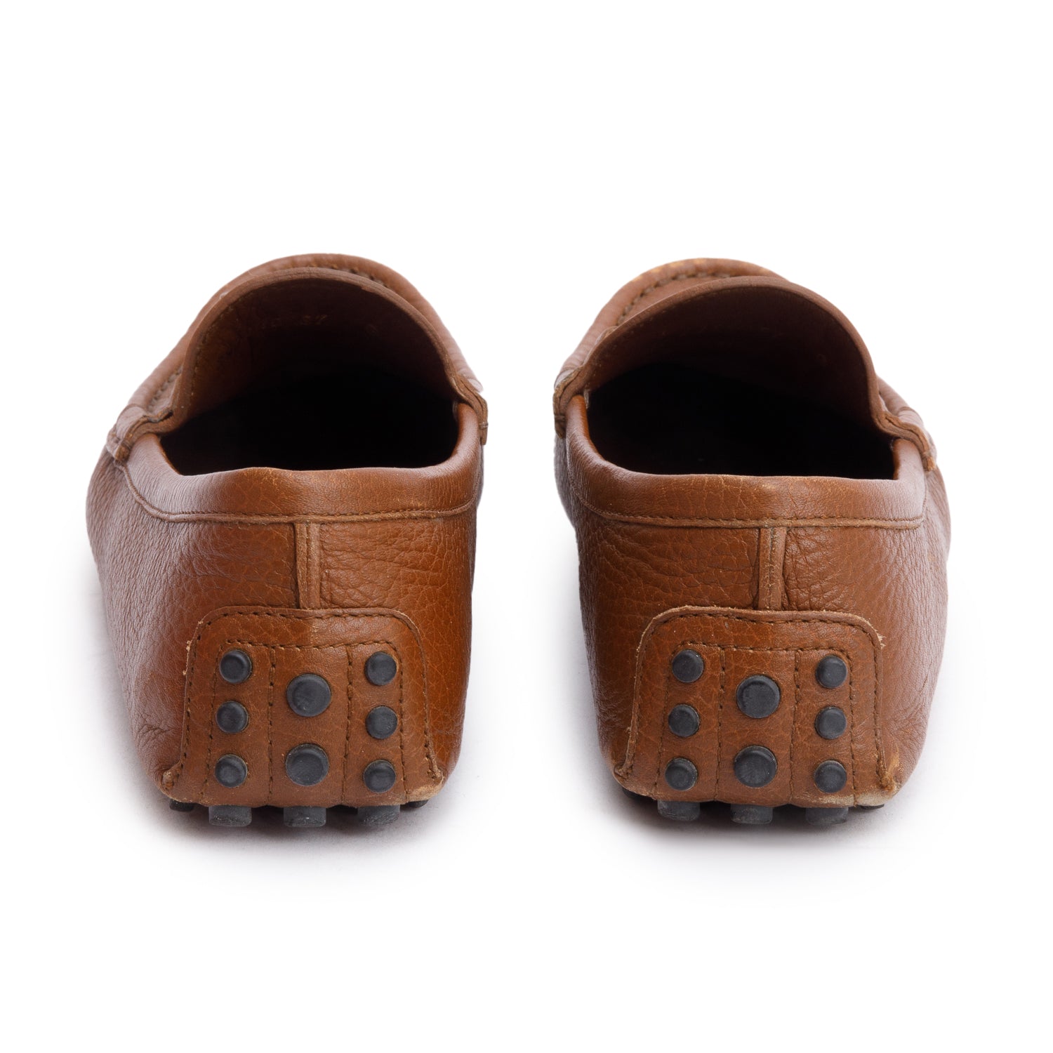 Gucci Brown Leather Horsebit Accent Loafers, Size 37 w/ Box