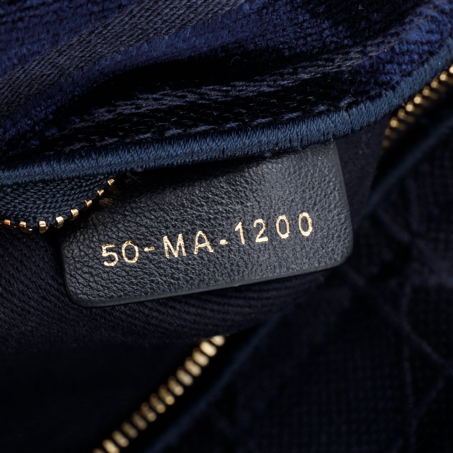 Christian Dior 2020 Navy Toile De Jouy Embroidery Medium Lady D-Lite Bag w/ Strap & Authenticity Card