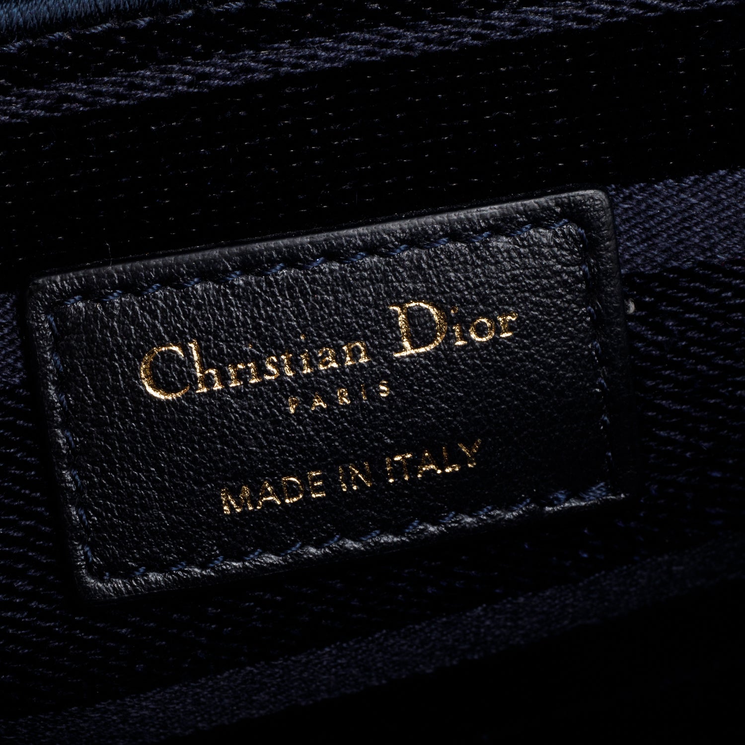 Christian Dior 2020 Navy Toile De Jouy Embroidery Medium Lady D-Lite Bag w/ Strap & Authenticity Card