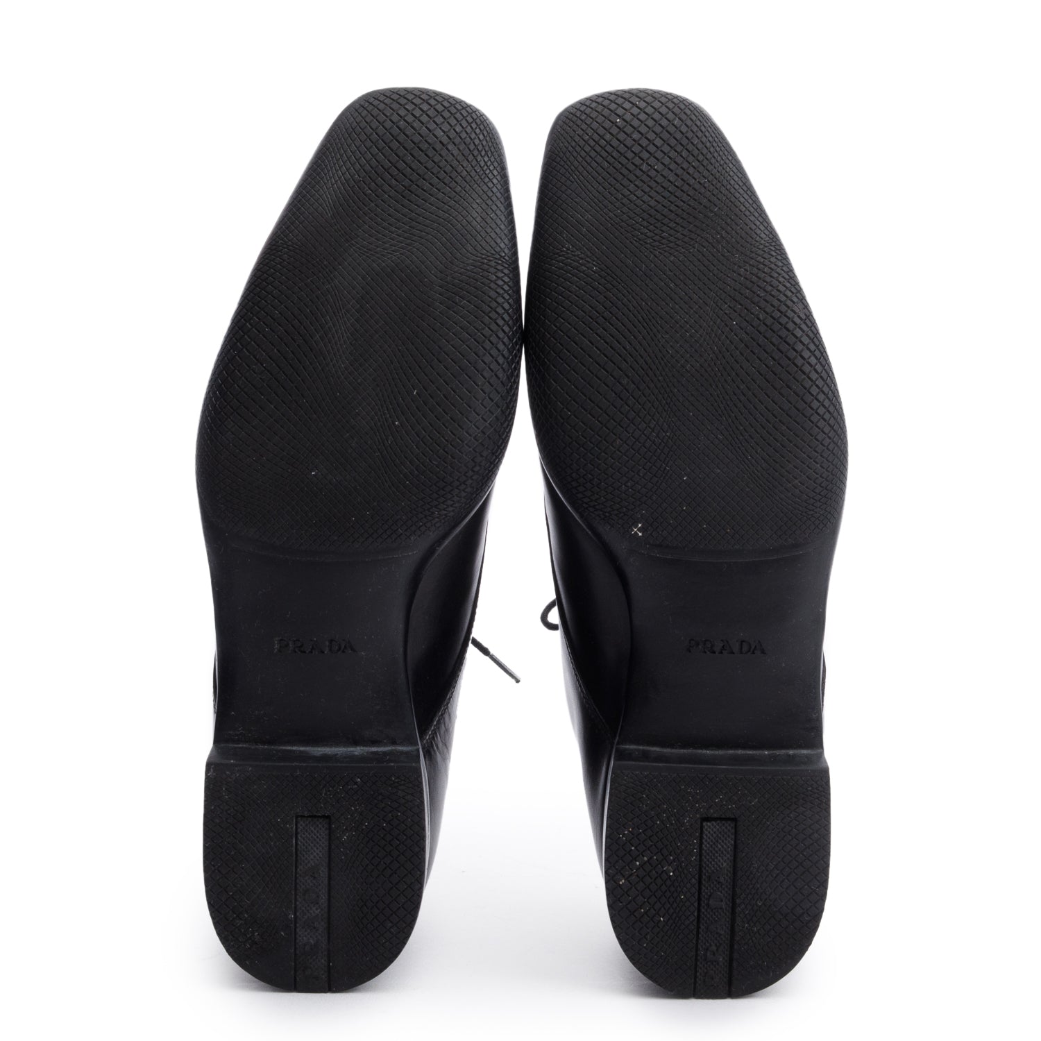 Prada Black Leather Laced Oxford Men's Shoes, Size 7 w/ Box