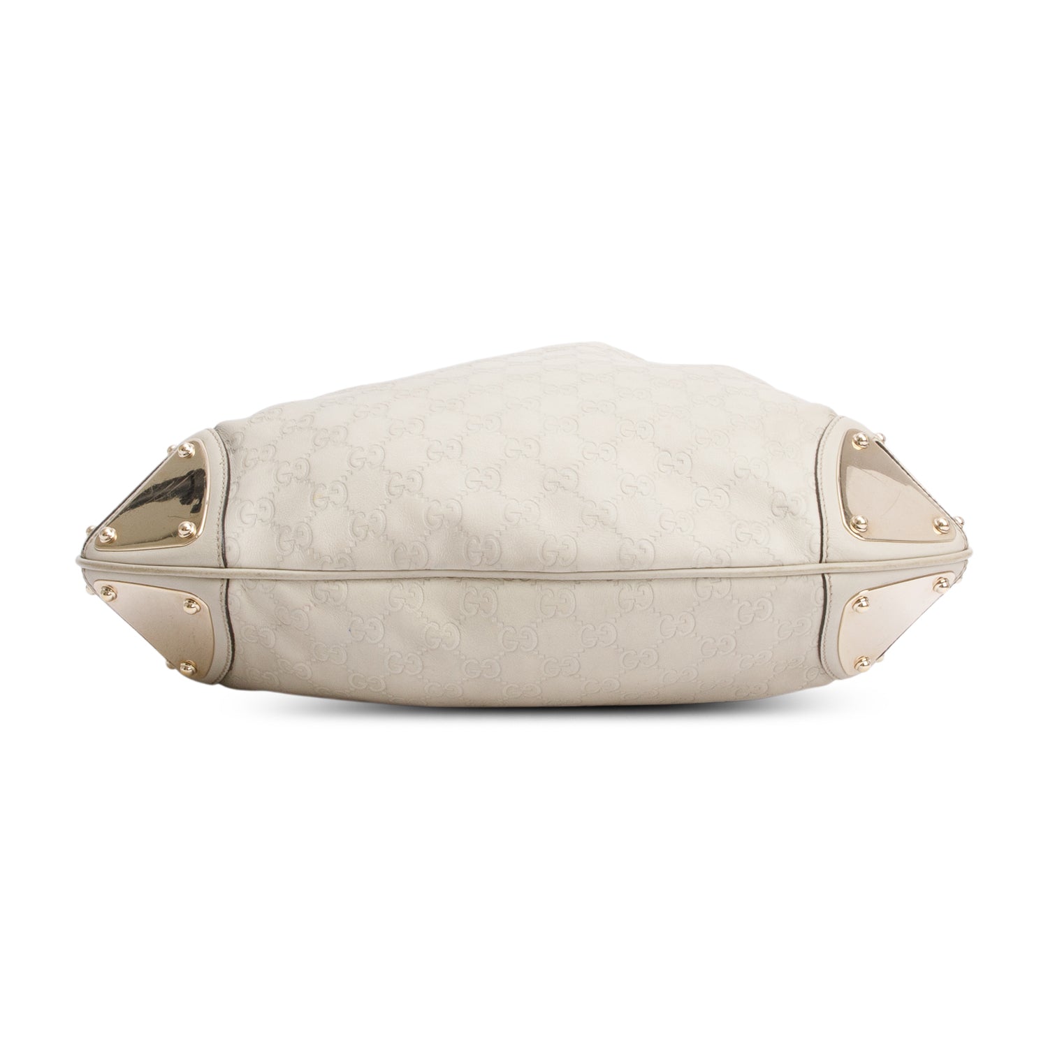 Gucci Ivory Guccissima Leather Medium Bamboo Indy Tassel Hobo w/ Strap