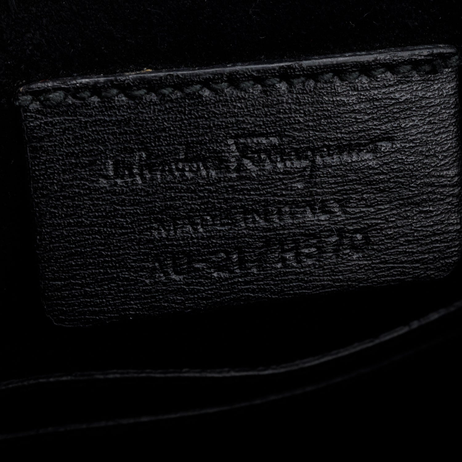 Ferragamo Black Leather Studded Bucket Crossbody Bag