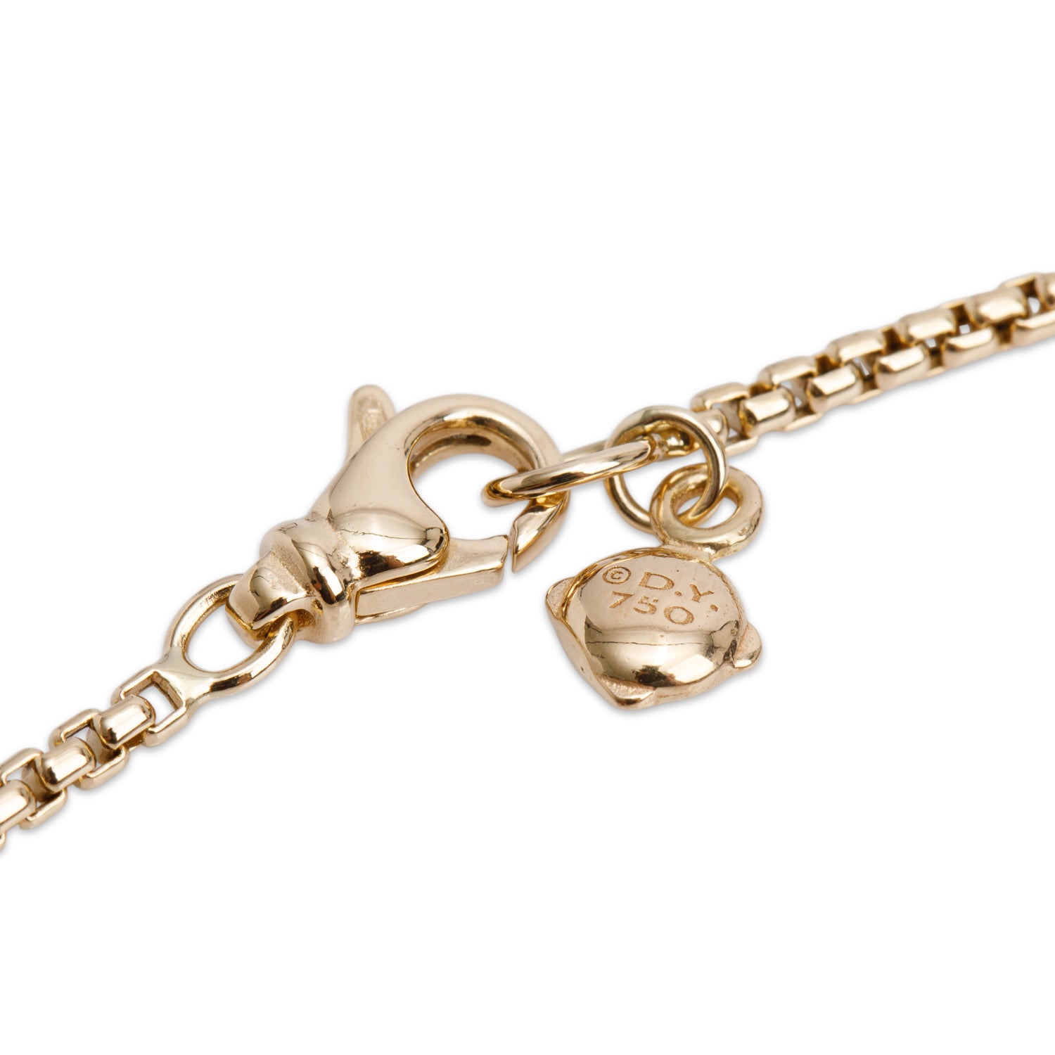 David Yurman 18k Yellow Gold Diamond Scorpio Amulet Pendant Necklace w/ Box