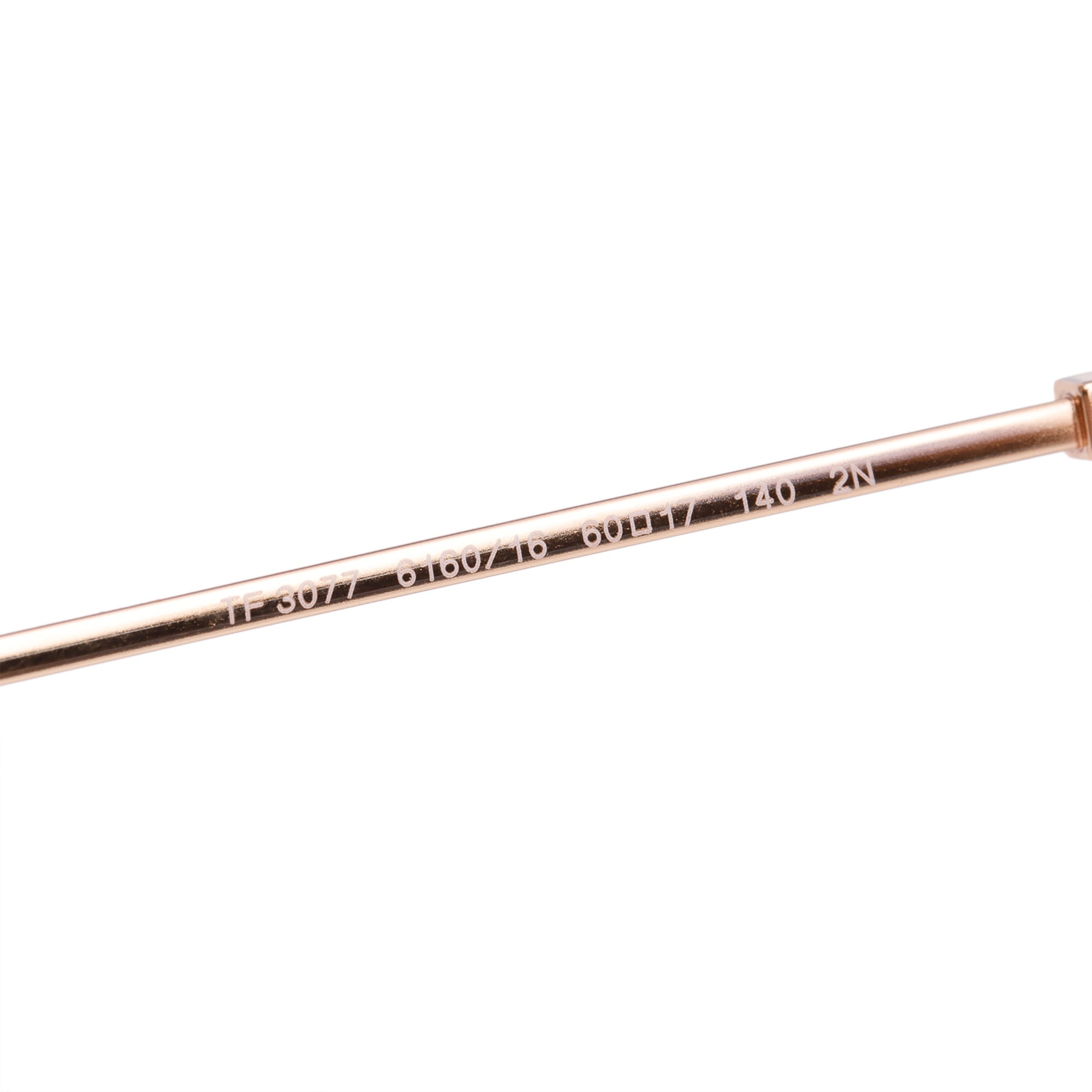 Tiffany & Co. TF 3077 Rose Gold Tone Metal Mother of Pearl T Rimless Sunglasses w/ Box & Case