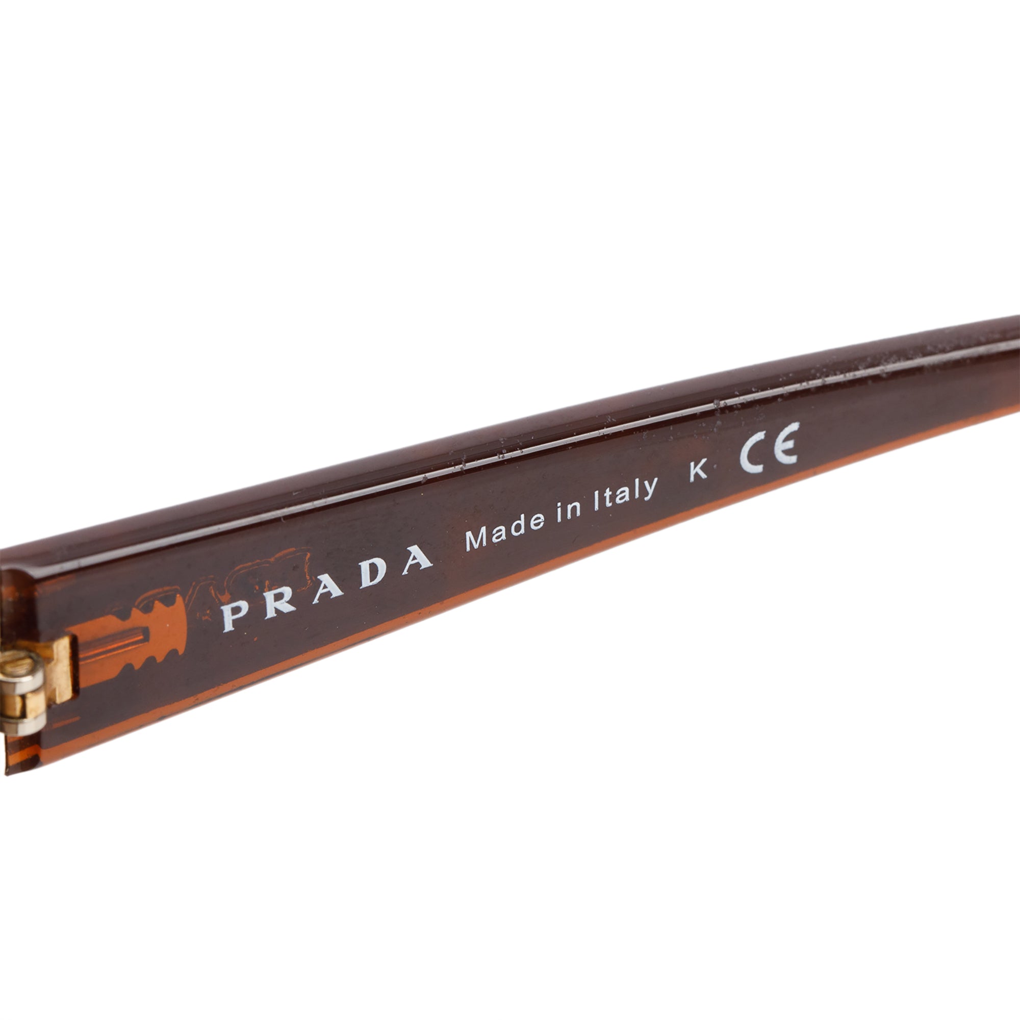 Prada SPR1 4N Brown Acetate Oversized Square Sunglasses