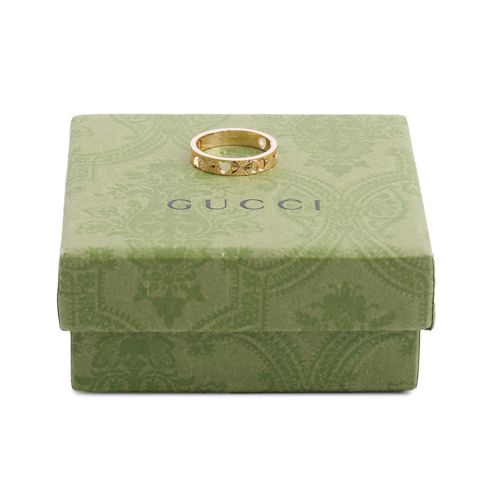 Gucci 18k Rose Gold Icon Cosmogonie Star and Heart Ring, Size 16 7.5 w/ Box