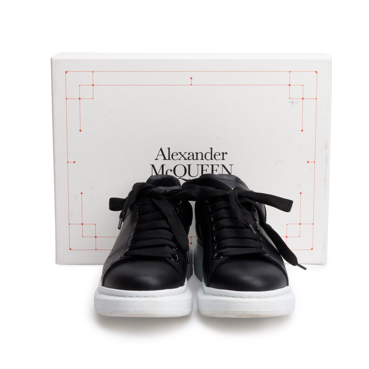 Alexander McQueen Black Oversized Sneakers, Size 38 w/ Box