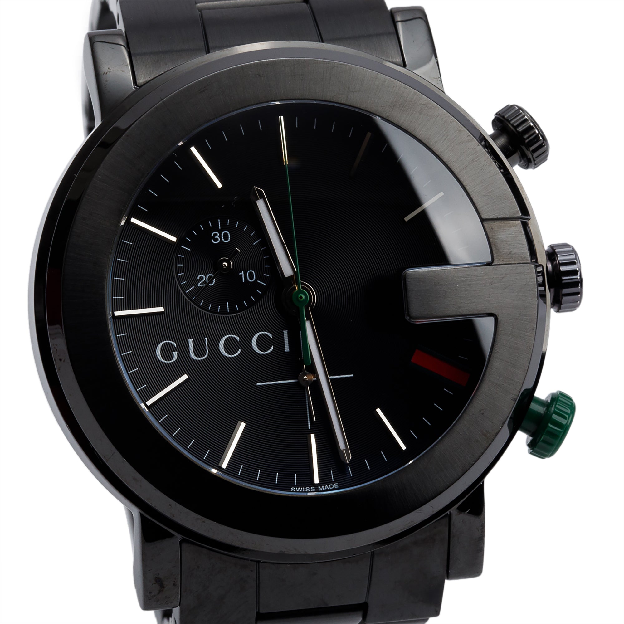 Gucci Black PVD Stainless Steel G-Chrono 44 MM  Watch w/ Box