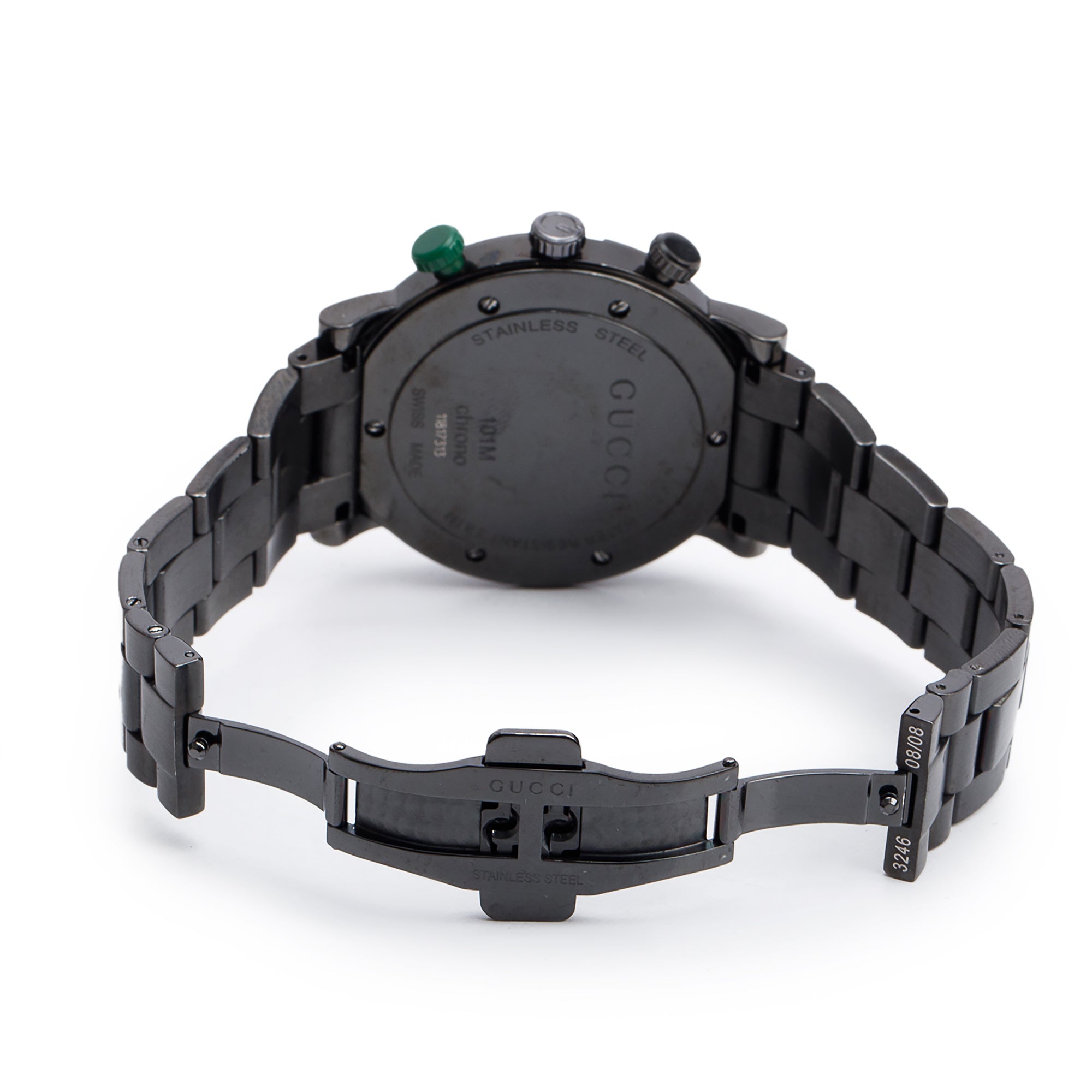 Gucci Black PVD Stainless Steel G-Chrono 44 MM  Watch w/ Box