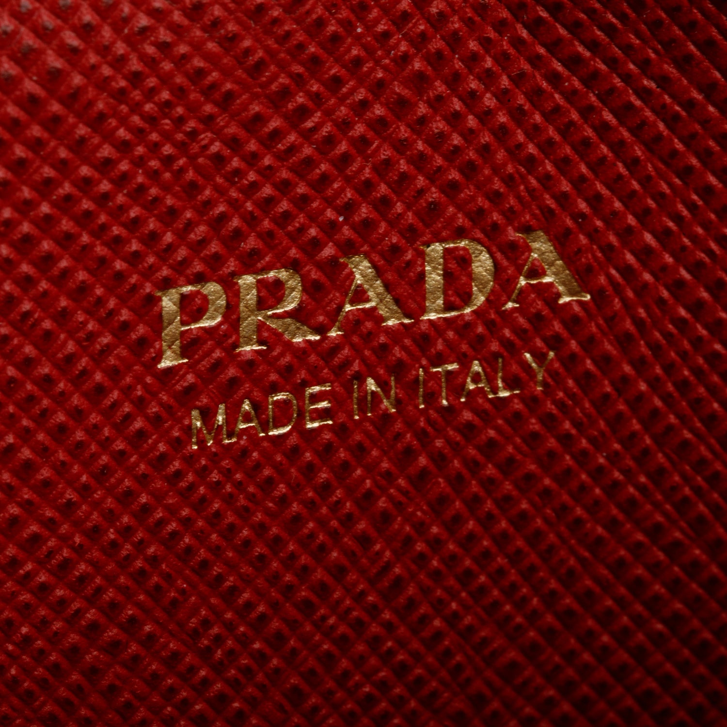 Prada Red Saffiano Metal Leather Hard Holder Flap Wallet w/ Insert