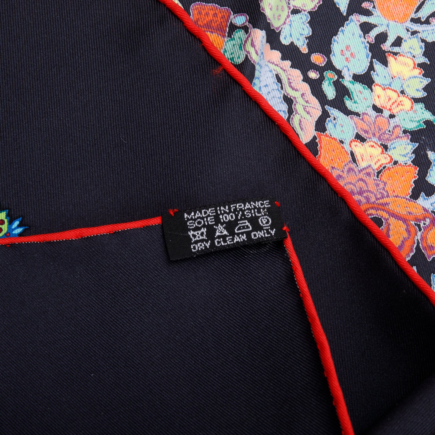 Hermes Black/Multicolor 'Legende Moghole' Silk Scarf 90