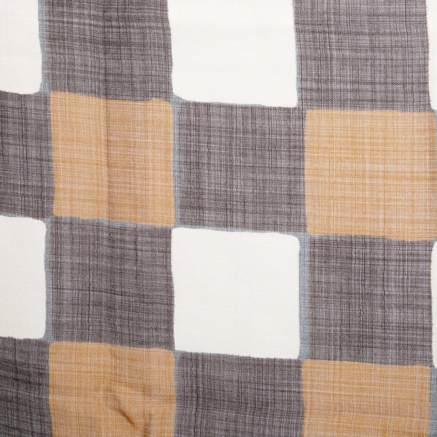 Saint Laurent Brow/White Plaid Print Square Silk Scarf