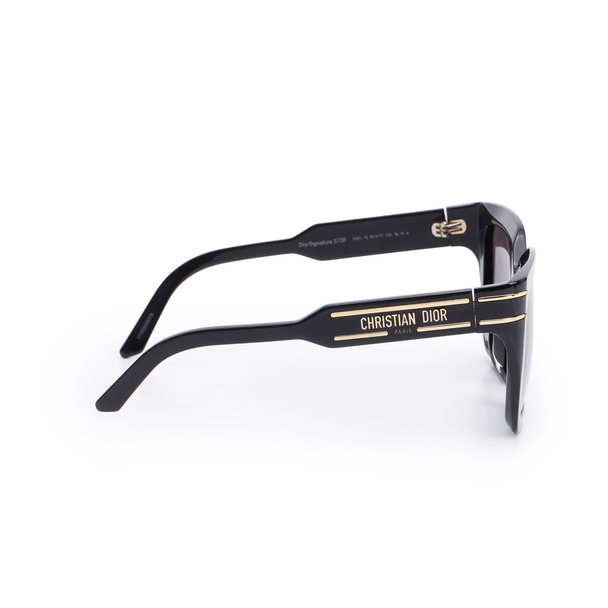 Christian Dior Black Acetate DiorSignature S10F Square Sunglasses w/ Case
