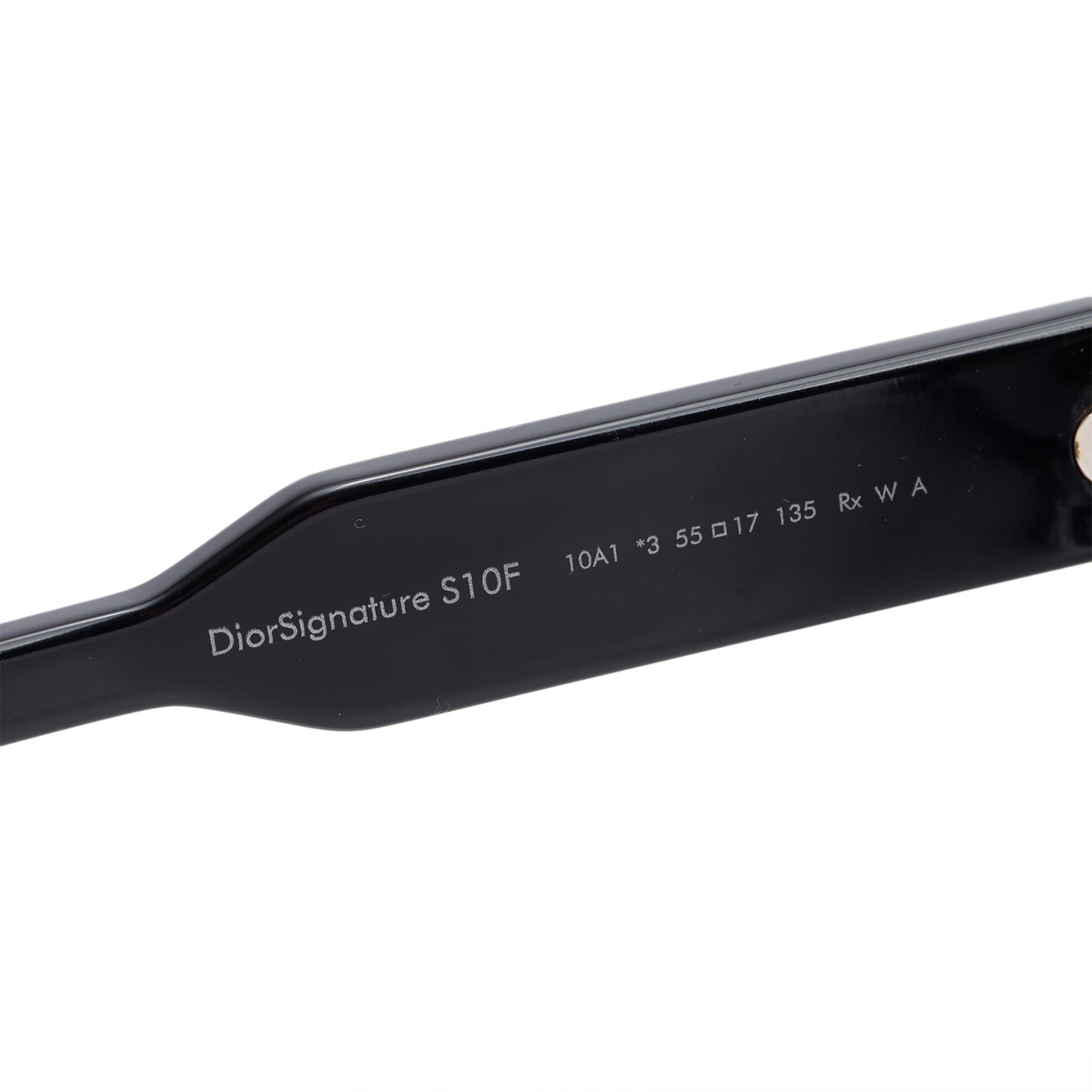 Christian Dior Black Acetate DiorSignature S10F Square Sunglasses w/ Case
