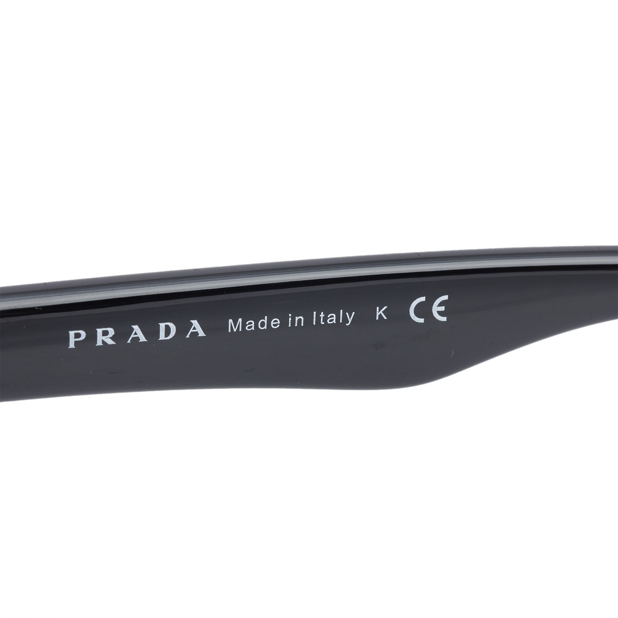 Prada SPR 19M Black Acetate Cat Eye Sunglasses w/ Box & Case