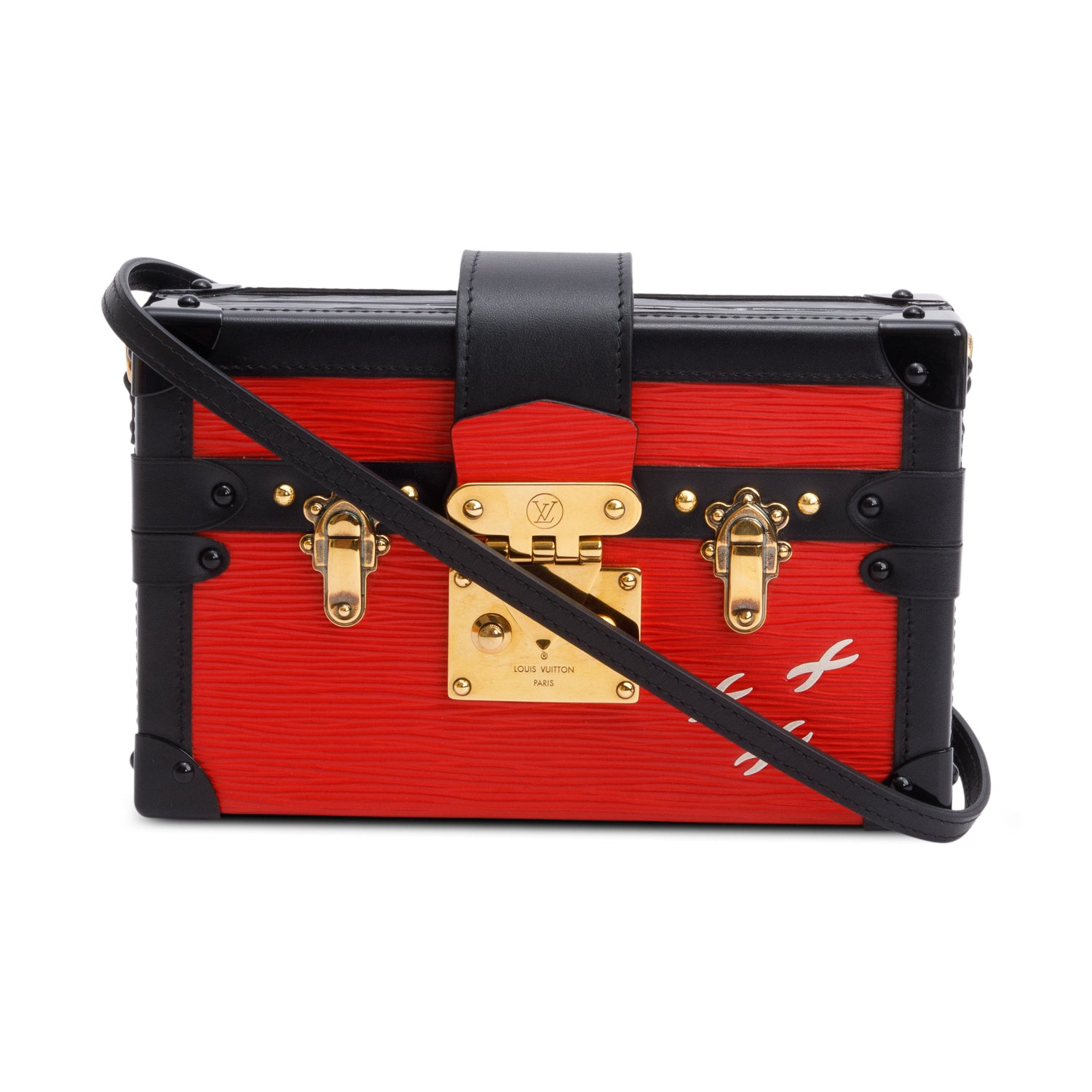 Louis Vuitton Red Epi Leather Petite Malle w/ Box