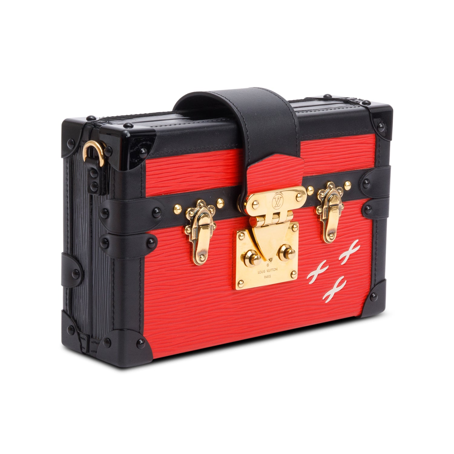 Louis Vuitton Red Epi Leather Petite Malle w/ Box