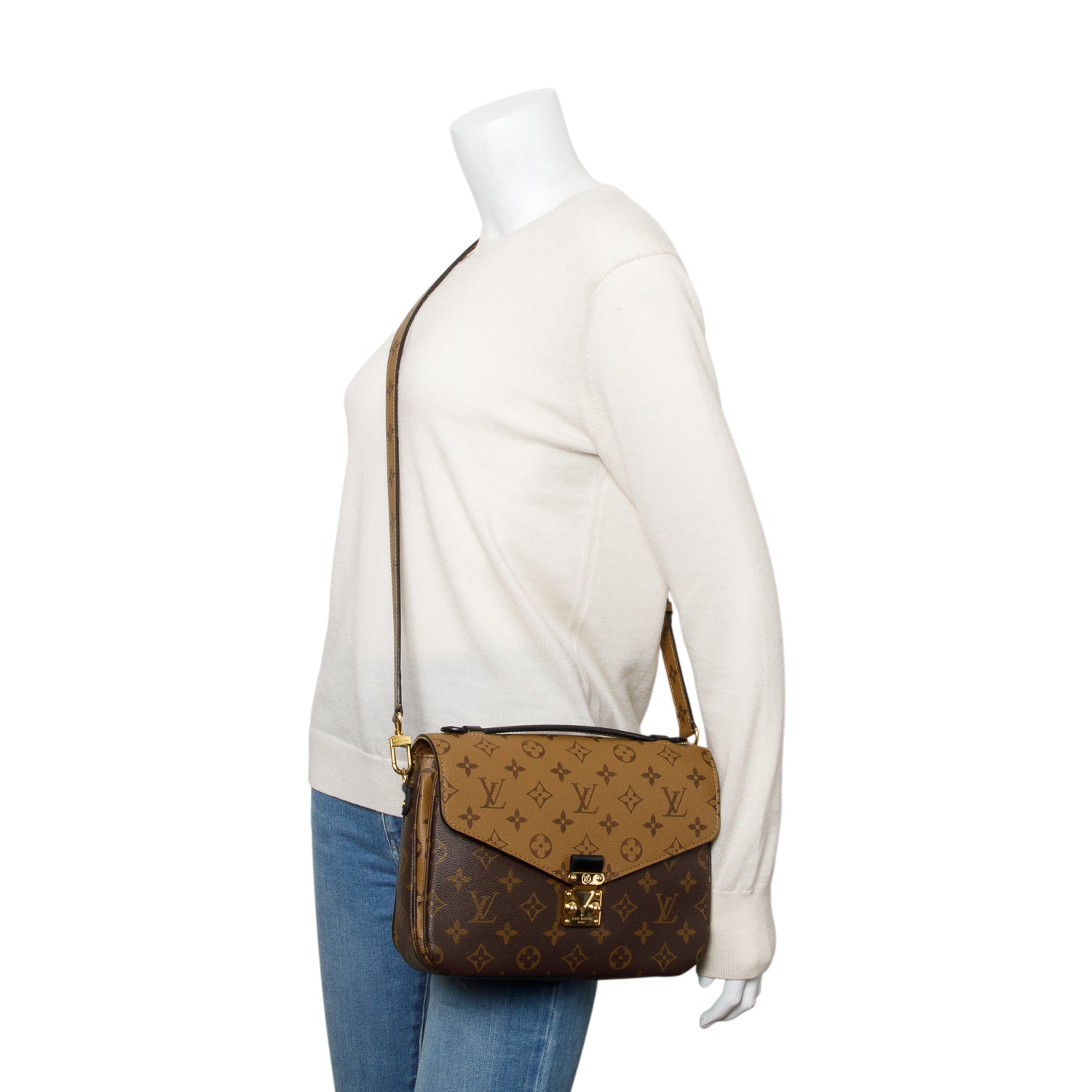 Louis Vuitton 2022 Monogram Reverse Pochette Metis w/ Receipt