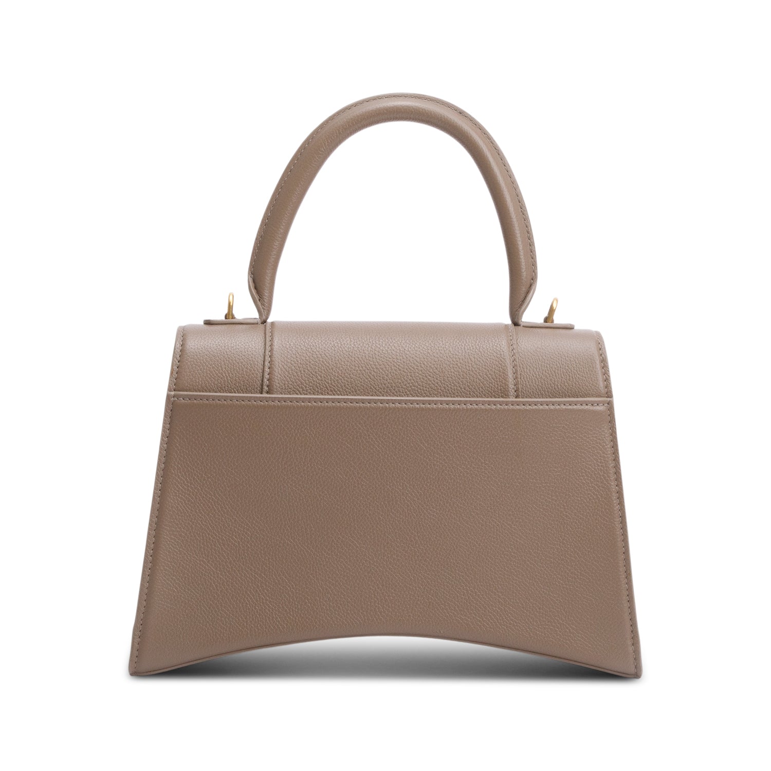 Balenciaga Beige Grained Leather Medium Hourglass Top Handle Bag w/ Strap