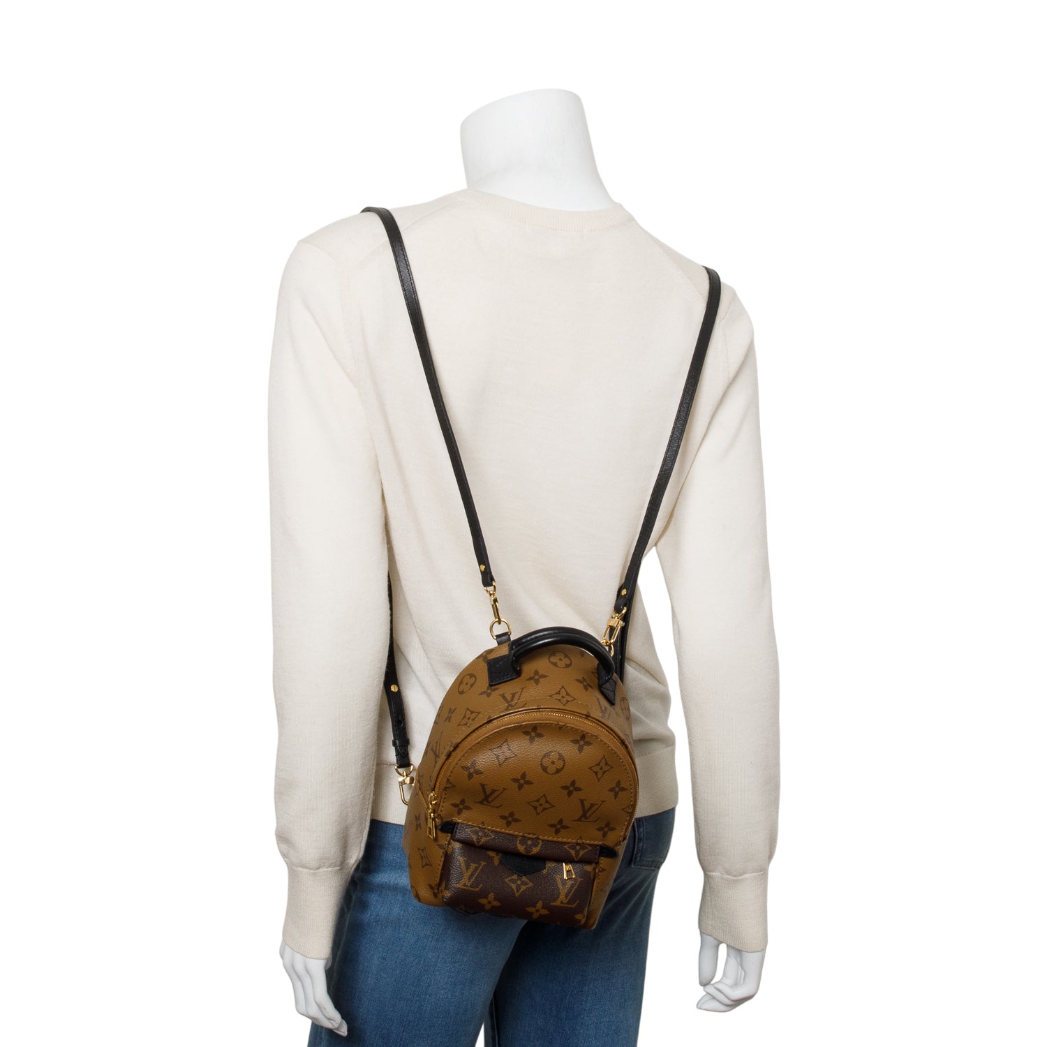 Louis Vuitton Monogram Reverse Palm Springs Mini Backpack w/ Box