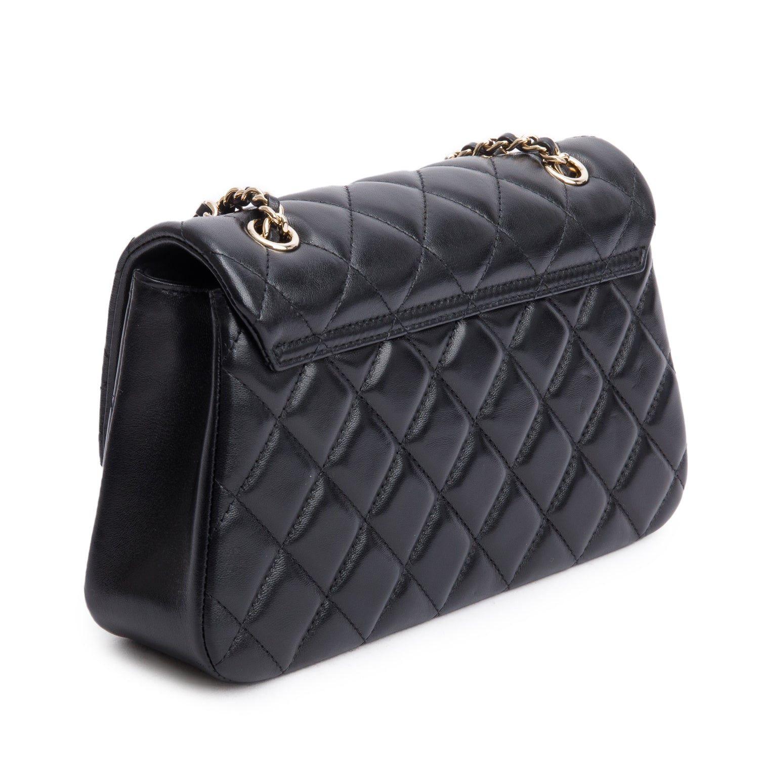 Chanel 2025 Black Quilted Lambskin Leather Small Flap Bag w/ Receipt