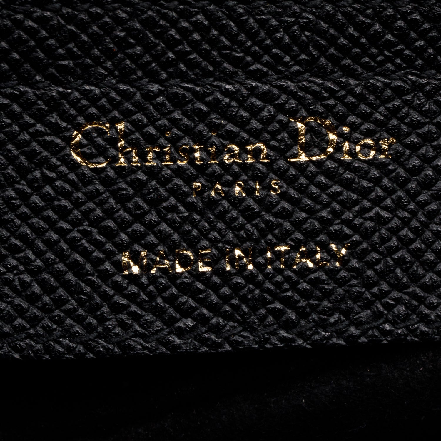 Christian Dior 2020 Black Grained Calfskin Leather Saddle Bag w/ Authenticity Card