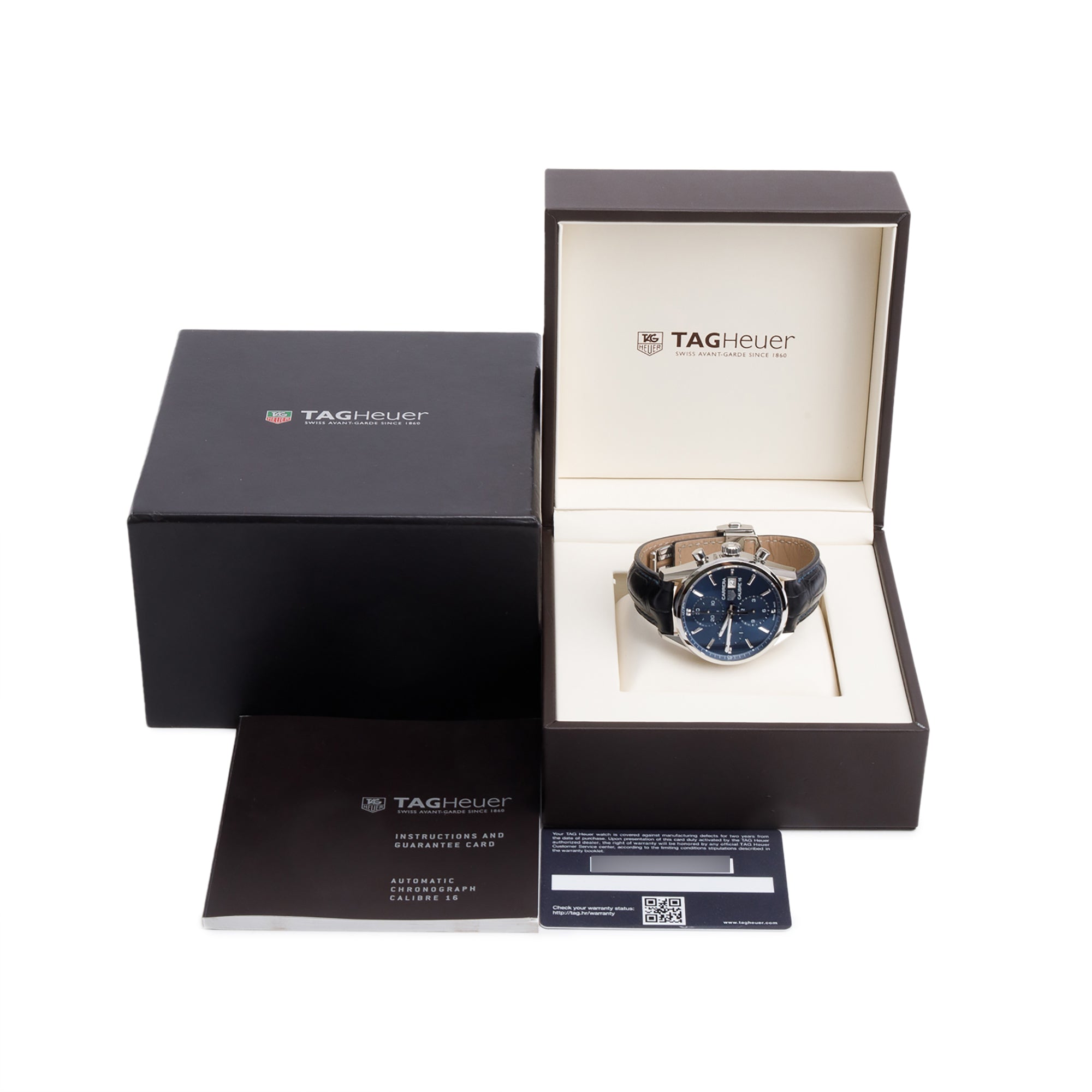 Tag Heuer Stainless Steel Blue Dial Carrera 41 MM Automatic Chronograph Watch CBK2112 w/ Box & Papers