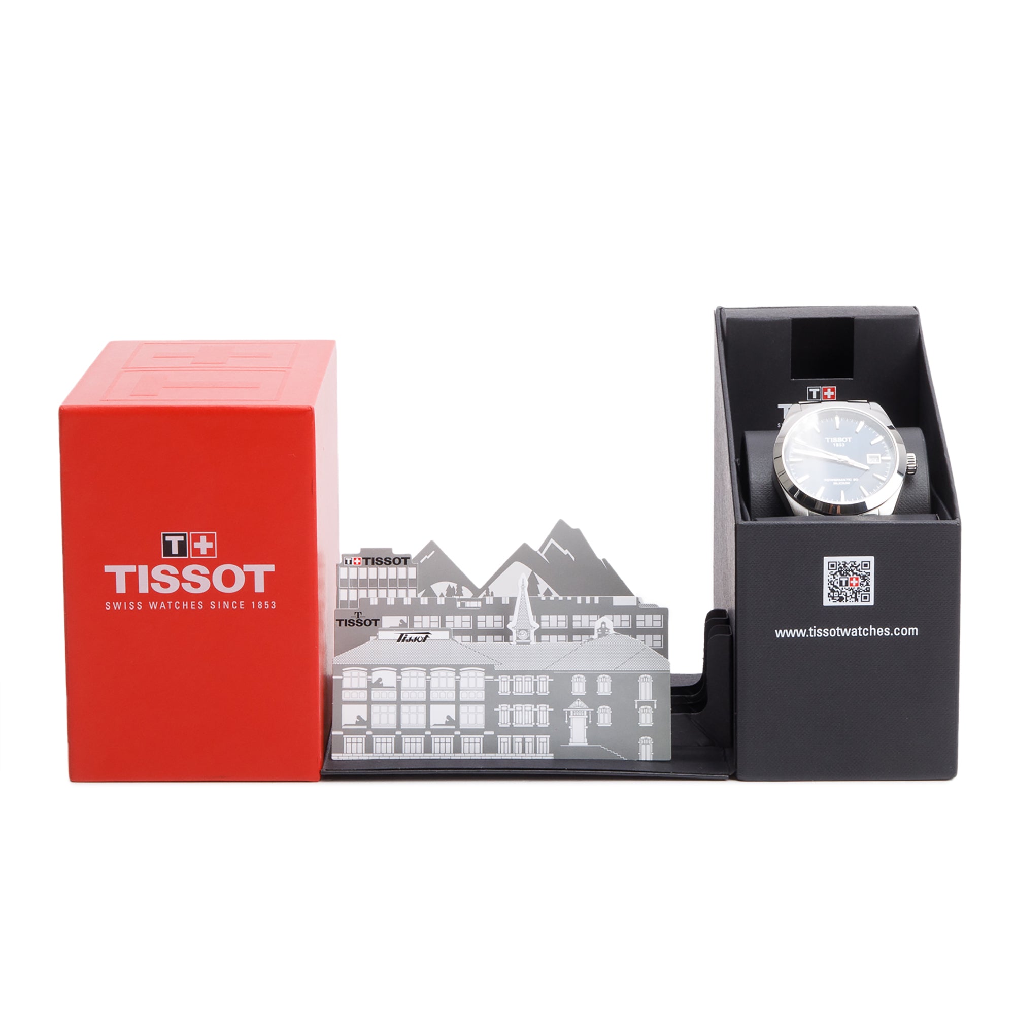 Tissot Stainless Steel Powermatic 80 Silicium 40 MM Automatic Watch, Blue Dial w/ Box