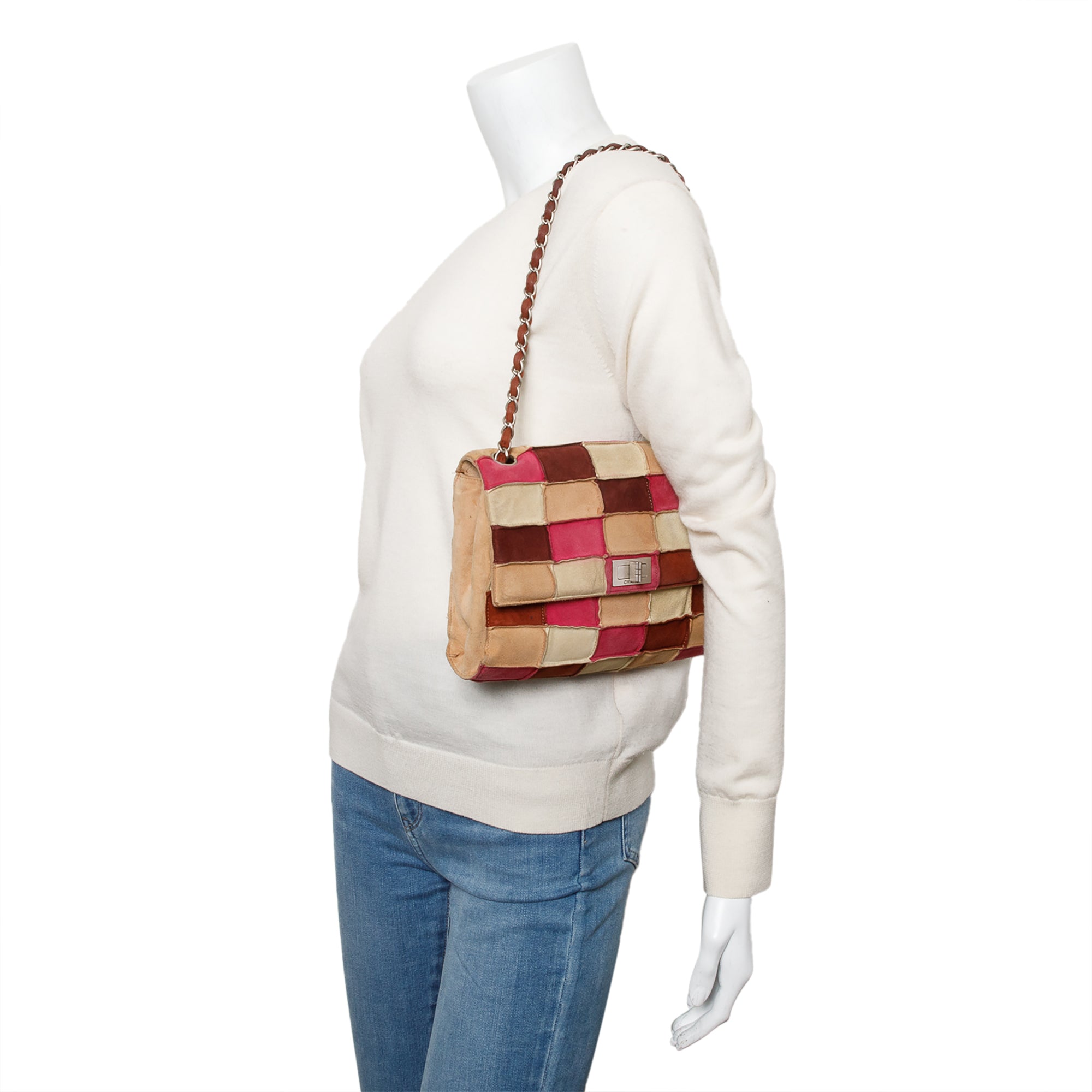 Chanel Multicolor Suede Patchwork Reissue Flap Bag w/ Authenticity Card