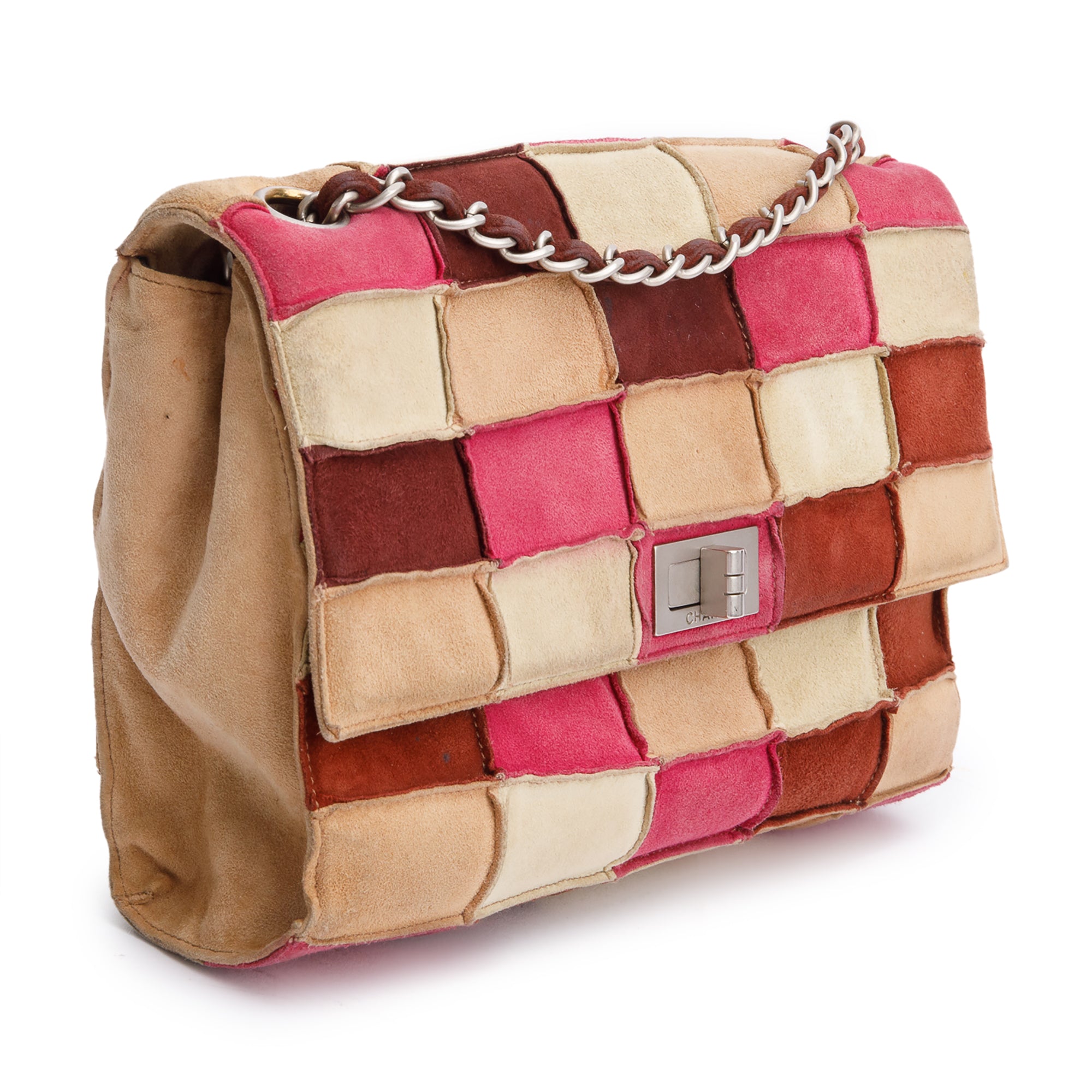 Chanel Multicolor Suede Patchwork Reissue Flap Bag w/ Authenticity Card
