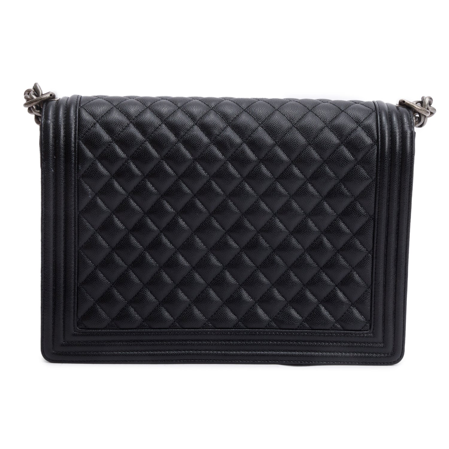 Chanel Black Quilted Caviar Leather XL Boy Bag