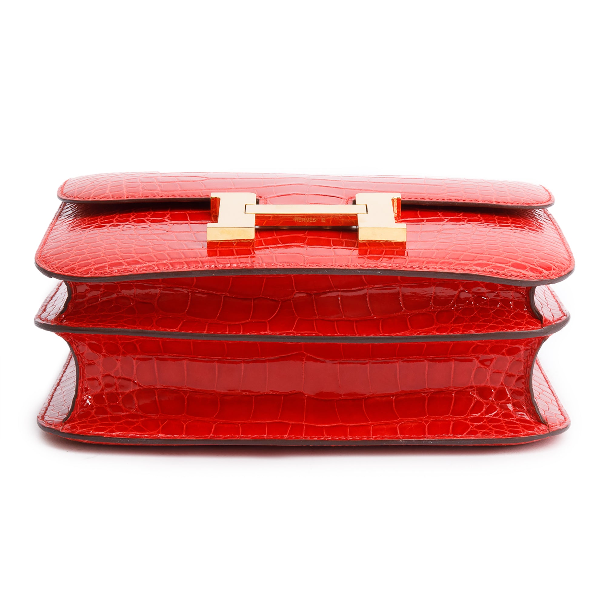 Hermes Braise Shiny Alligator Constance 24