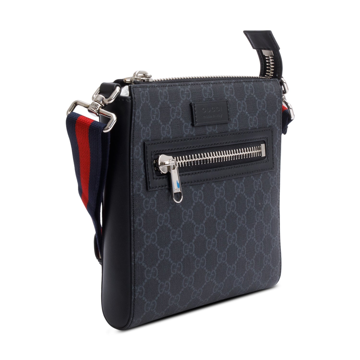 Gucci Black GG Supreme Small Messenger Bag