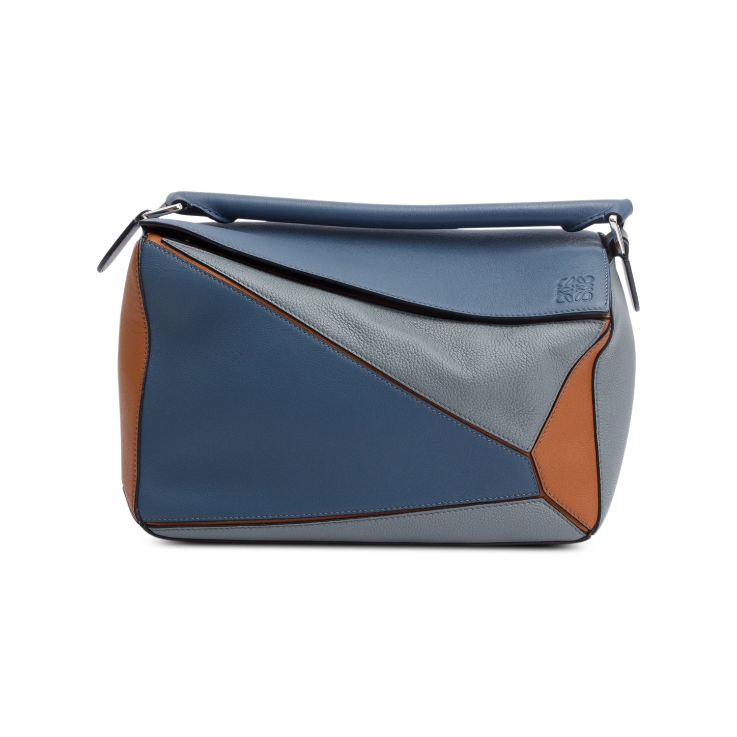 Loewe Tricolor Calfskin Leather Medium Puzzle Bag w/ Strap